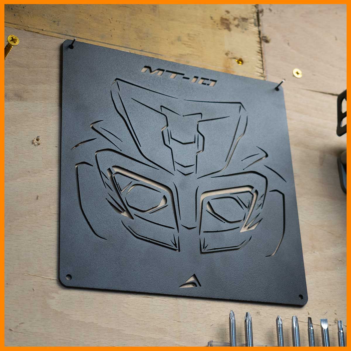 Laser-Cut Metal Motorcycle Outline Plaques – Premium Bike Wall Art