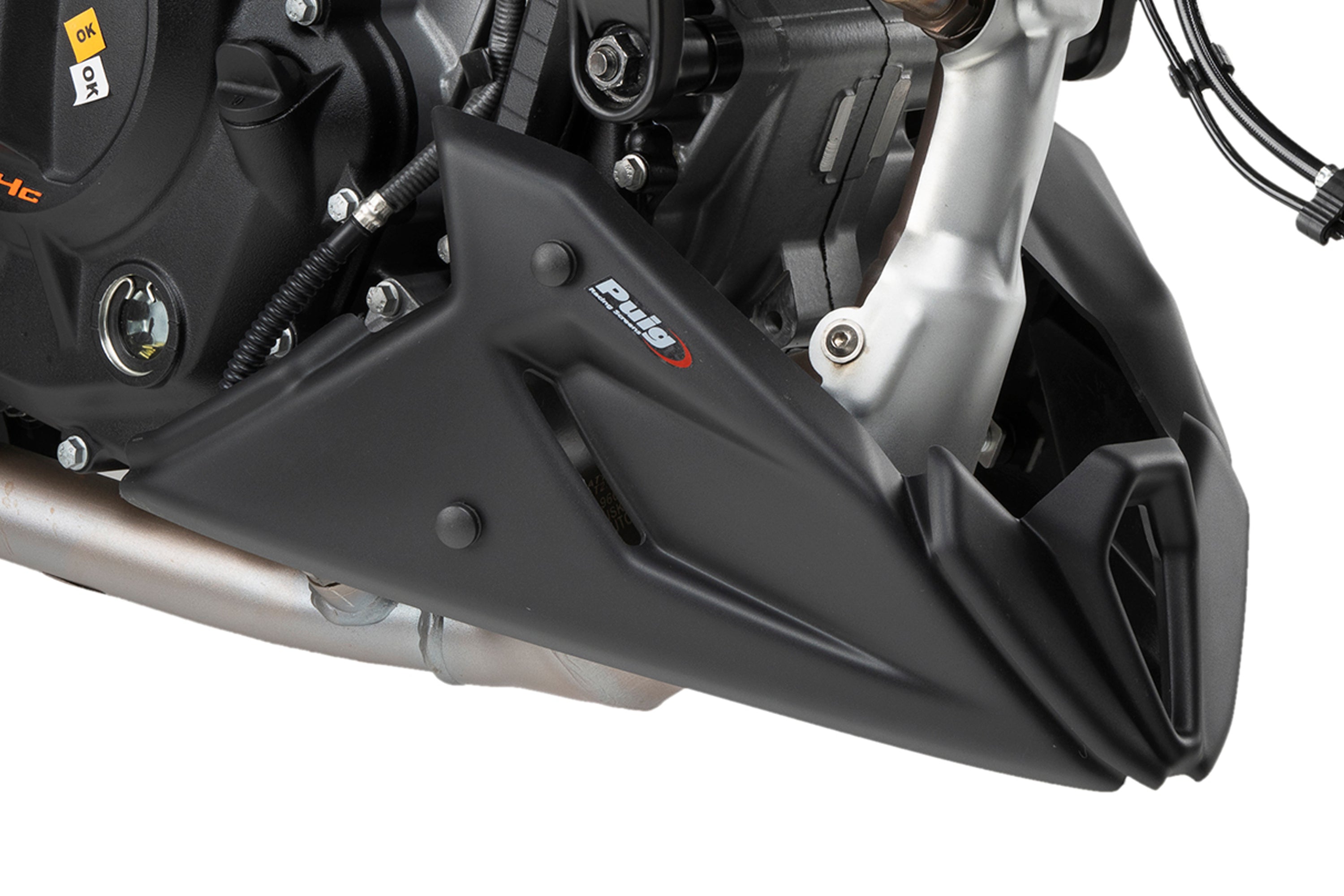 Puig Belly Pan | Matte Black | KTM 125 Duke 2021>Current - Pyramid Motorcycle Accessories