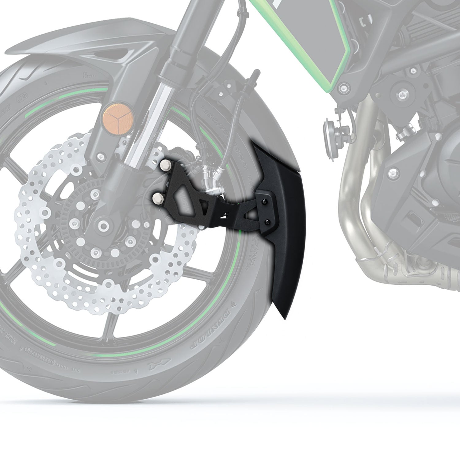 Pyramid Extenda Fenda EXTRA | Matte Black | Kawasaki Versys 650 2015>Current - Pyramid Motorcycle Accessories