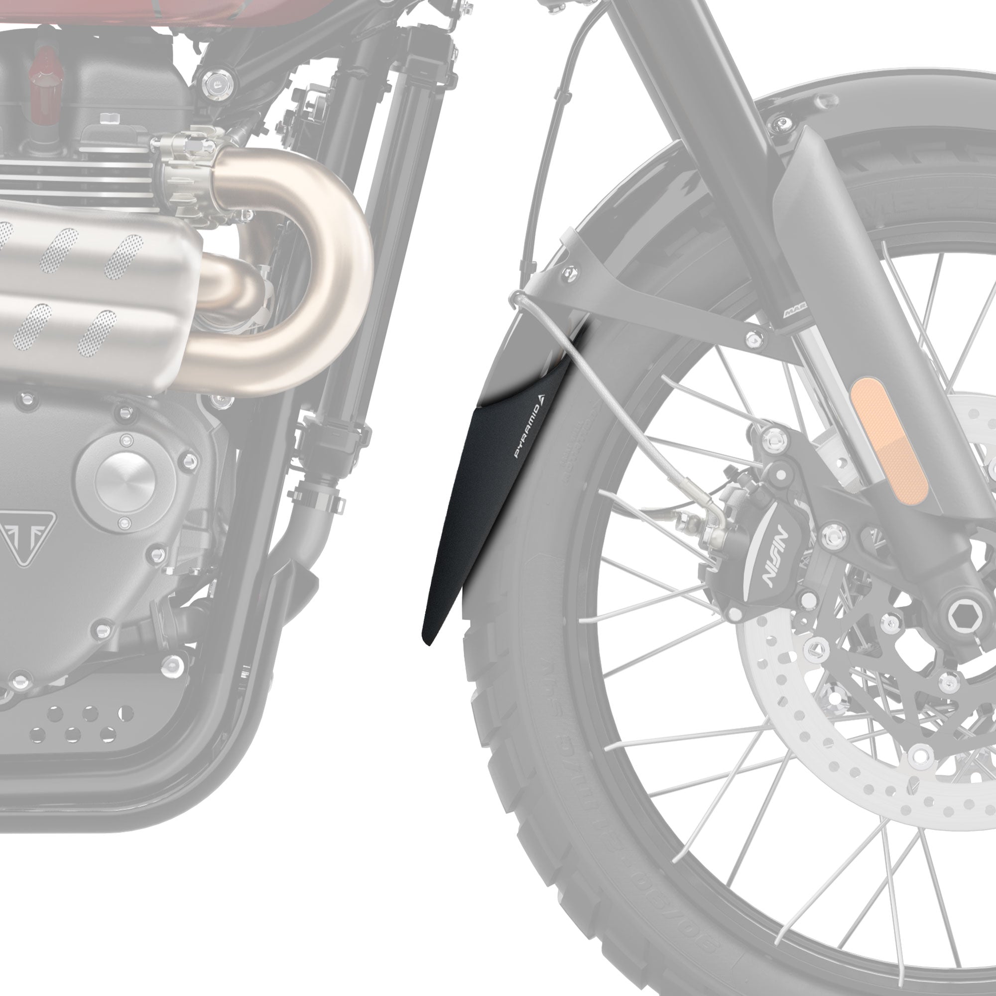 Pyramid Extenda Fenda | Matte Black | Triumph Scrambler 900 2024>Current - Pyramid Motorcycle Accessories