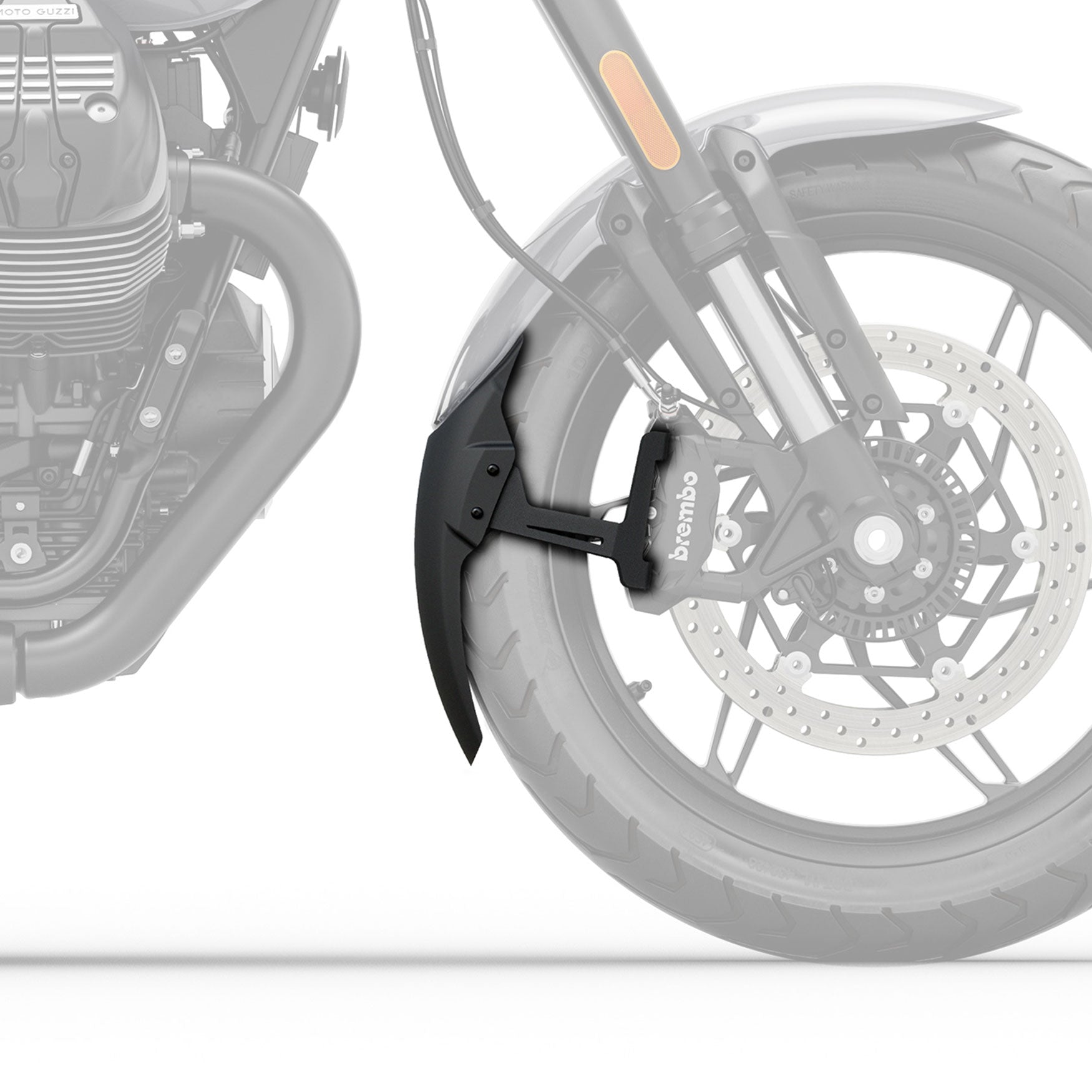 Pyramid Extenda Fenda EXTRA | Matte Black | Moto Guzzi V7 Sport 2025>Current - Pyramid Motorcycle Accessories