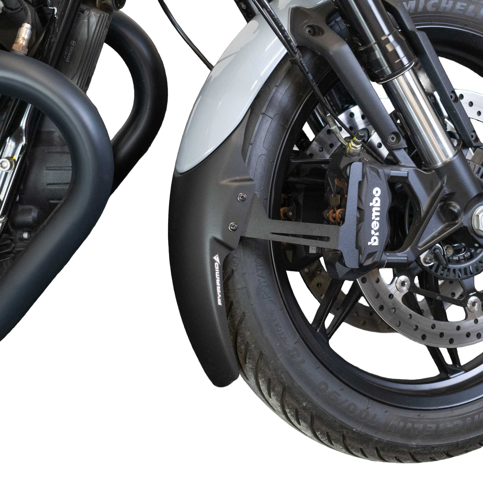 Pyramid Extenda Fenda EXTRA | Matte Black | Moto Guzzi V7 Sport 2025>Current - Pyramid Motorcycle Accessories