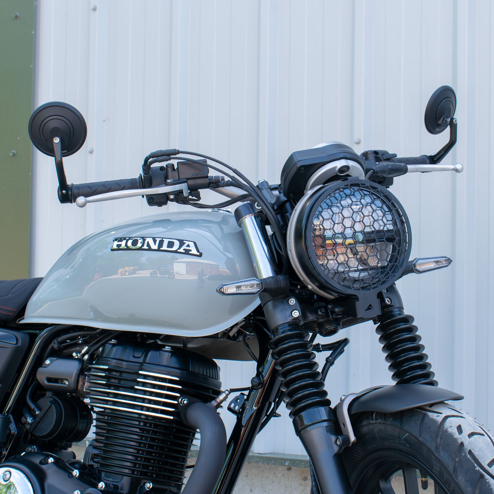Pyramid Headlight Guard | Matte Black | Honda GB350S 2025>Current - Pyramid Motorcycle Accessories