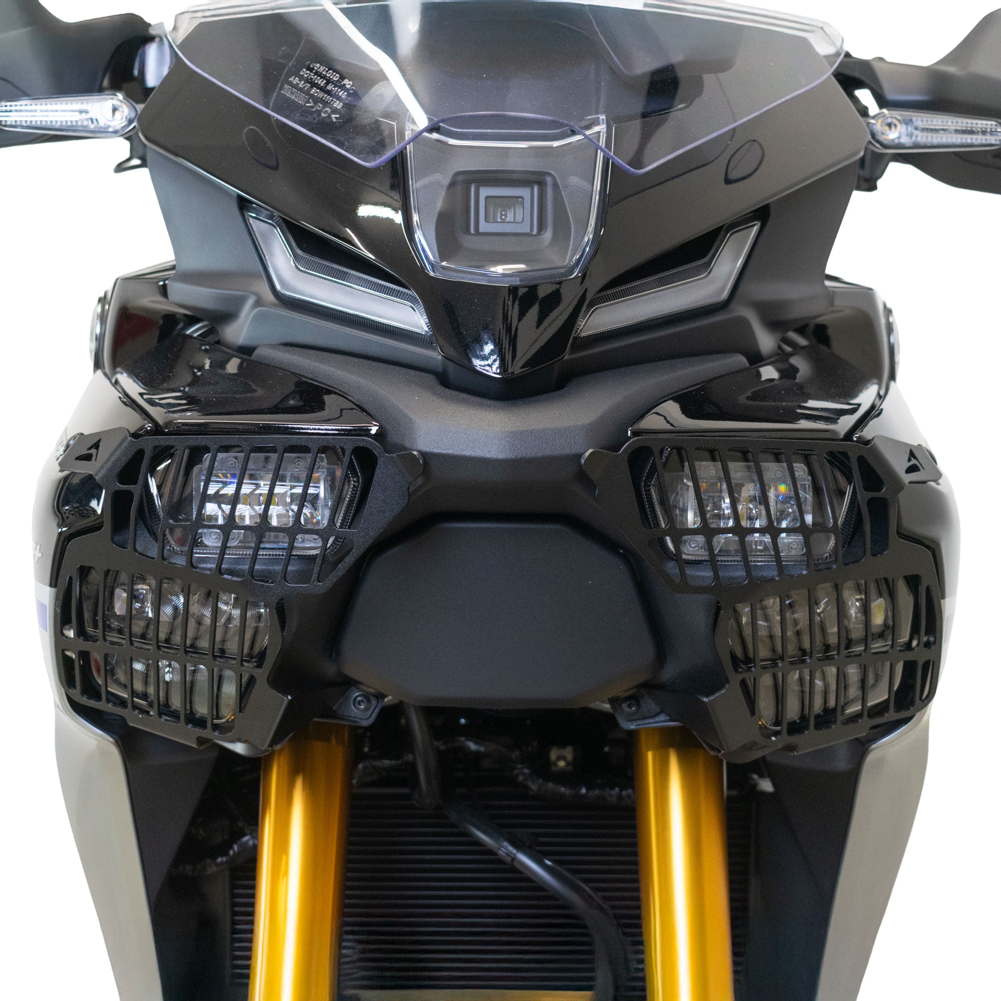 Pyramid Headlight Guards | Matte Black | Yamaha Tracer 9 inc GT 2025>Current - Pyramid Motorcycle Accessories