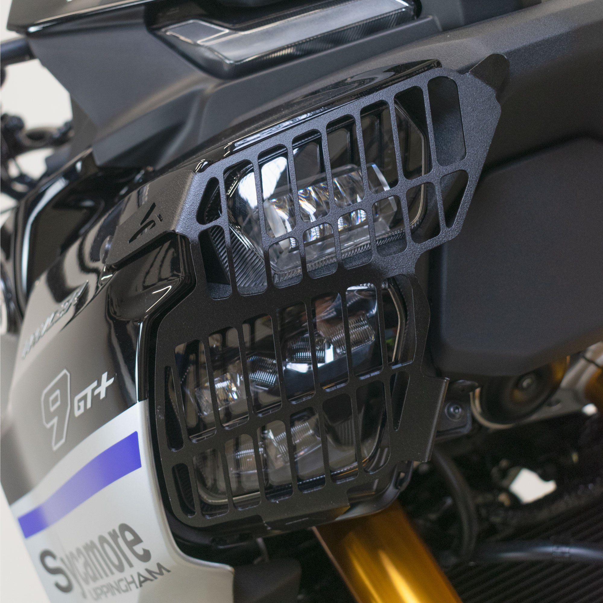 Pyramid Headlight Guards | Matte Black | Yamaha Tracer 9 inc GT 2025>Current - Pyramid Motorcycle Accessories