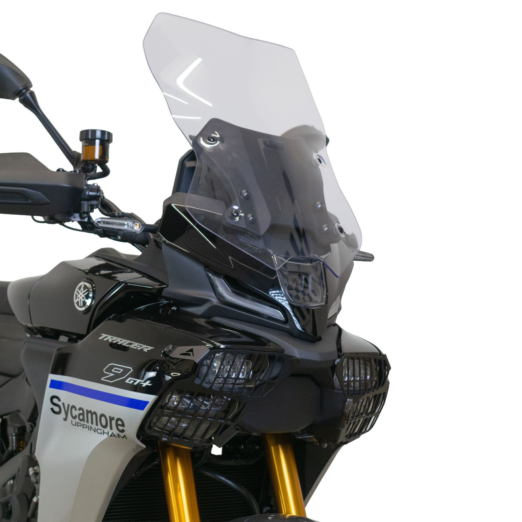 Pyramid Headlight Guards | Matte Black | Yamaha Tracer 9 inc GT 2025>Current - Pyramid Motorcycle Accessories