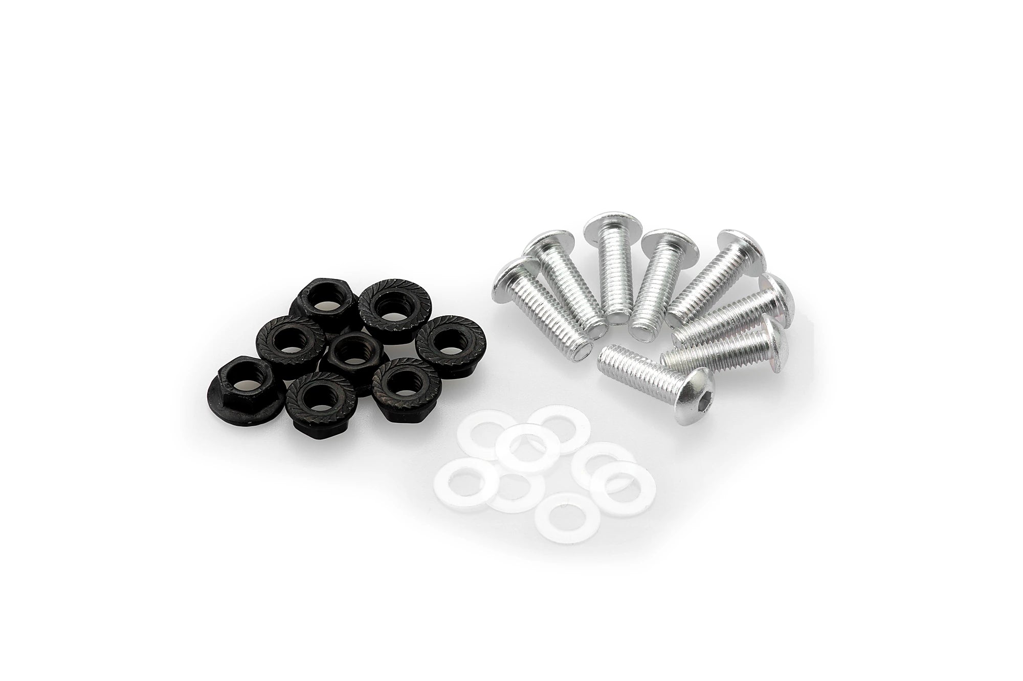 Puig M5 Screen Screws 6 Pack With Nuts | Silver - Pyramid Motorcycle Accessories
