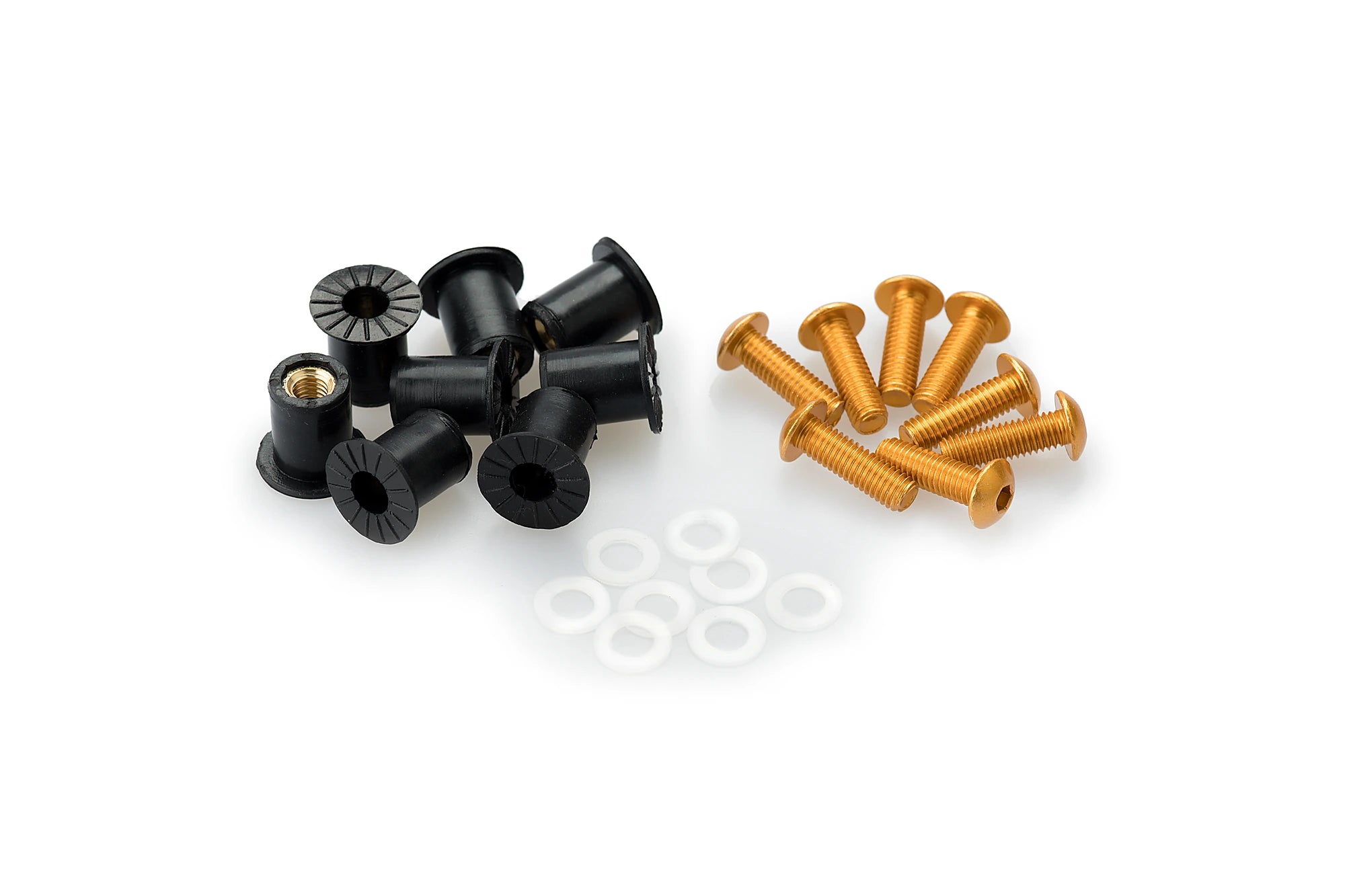 Puig M5 Screen Screws 6 Pack With Silenblocks | Yellow - Pyramid Motorcycle Accessories