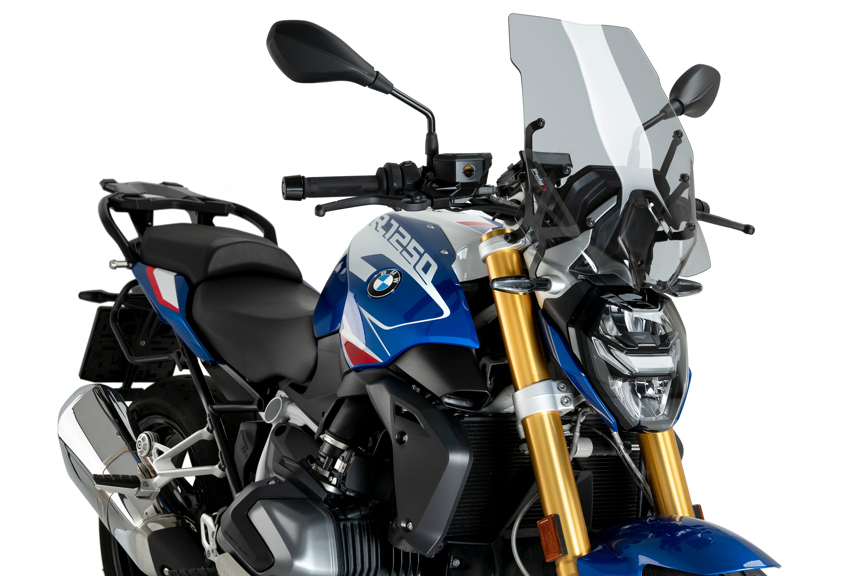 Puig Touring Screen | Light Smoke | BMW R 1250 R 2023>Current (Without BMW screen support) - Pyramid Motorcycle Accessories