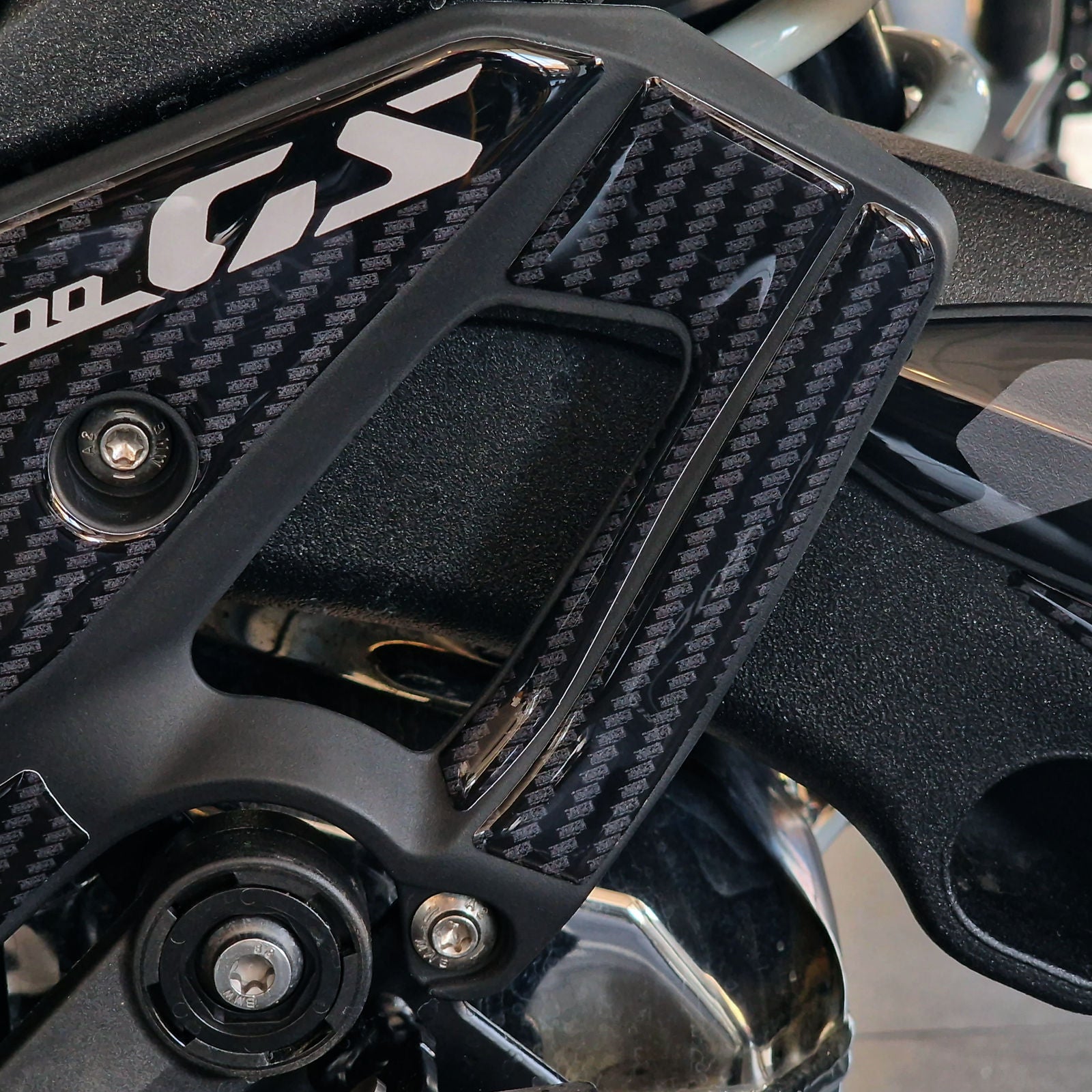 Resin Bike 3D Motorcycle Stickers - Heel Pads | BMW R 1300 GS 2023>2025 - Pyramid Motorcycle Accessories
