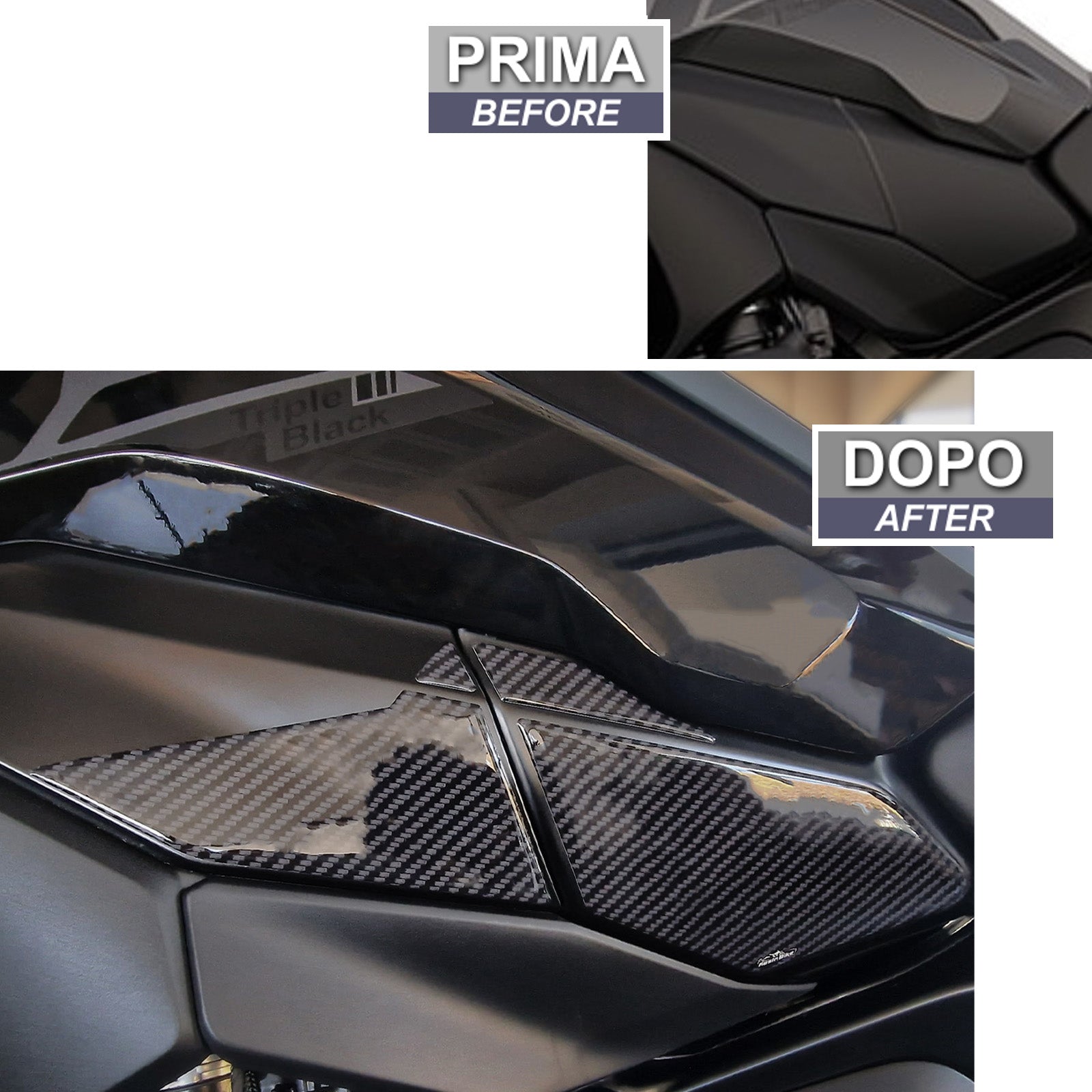 Resin Bike 3D Motorcycle Stickers - Tank Sides | BMW R 1300 GS 2023>2025 - Pyramid Motorcycle Accessories
