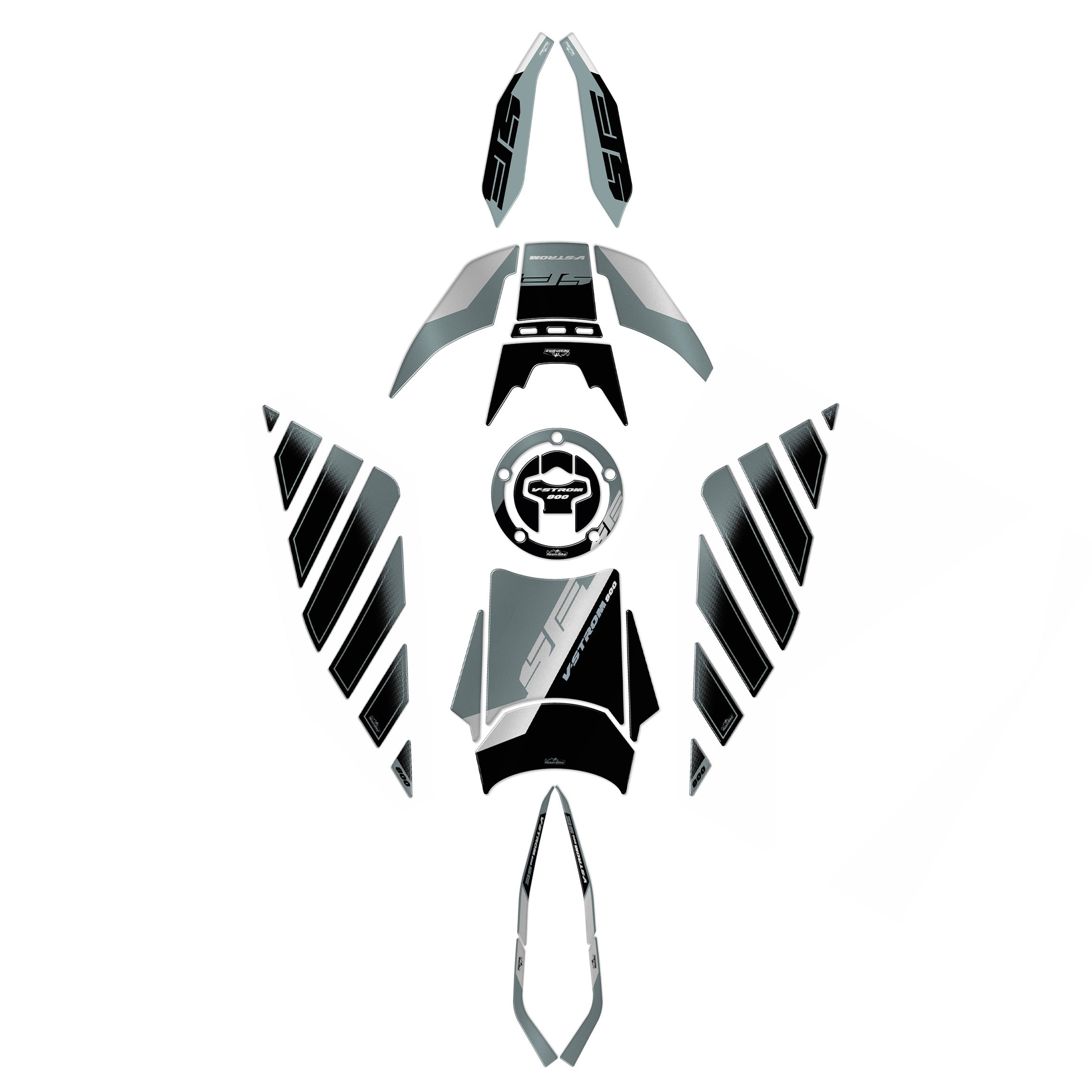 Resin Bike 3D Motorcycle Stickers - Full Kit | Suzuki V-Strom 800SE 2023>2024 RB-1000695700000 - Pyramid Motorcycle Accessories