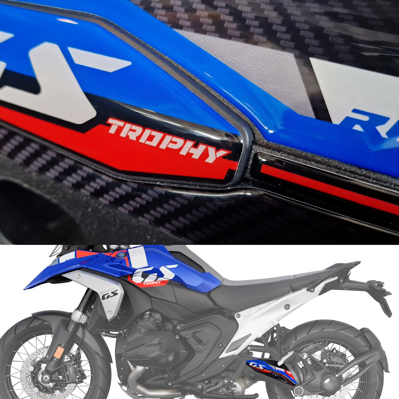 Resin Bike 3D Motorcycle Stickers - Swingarm | BMW R 1300 GS 2023>2025 - Pyramid Motorcycle Accessories