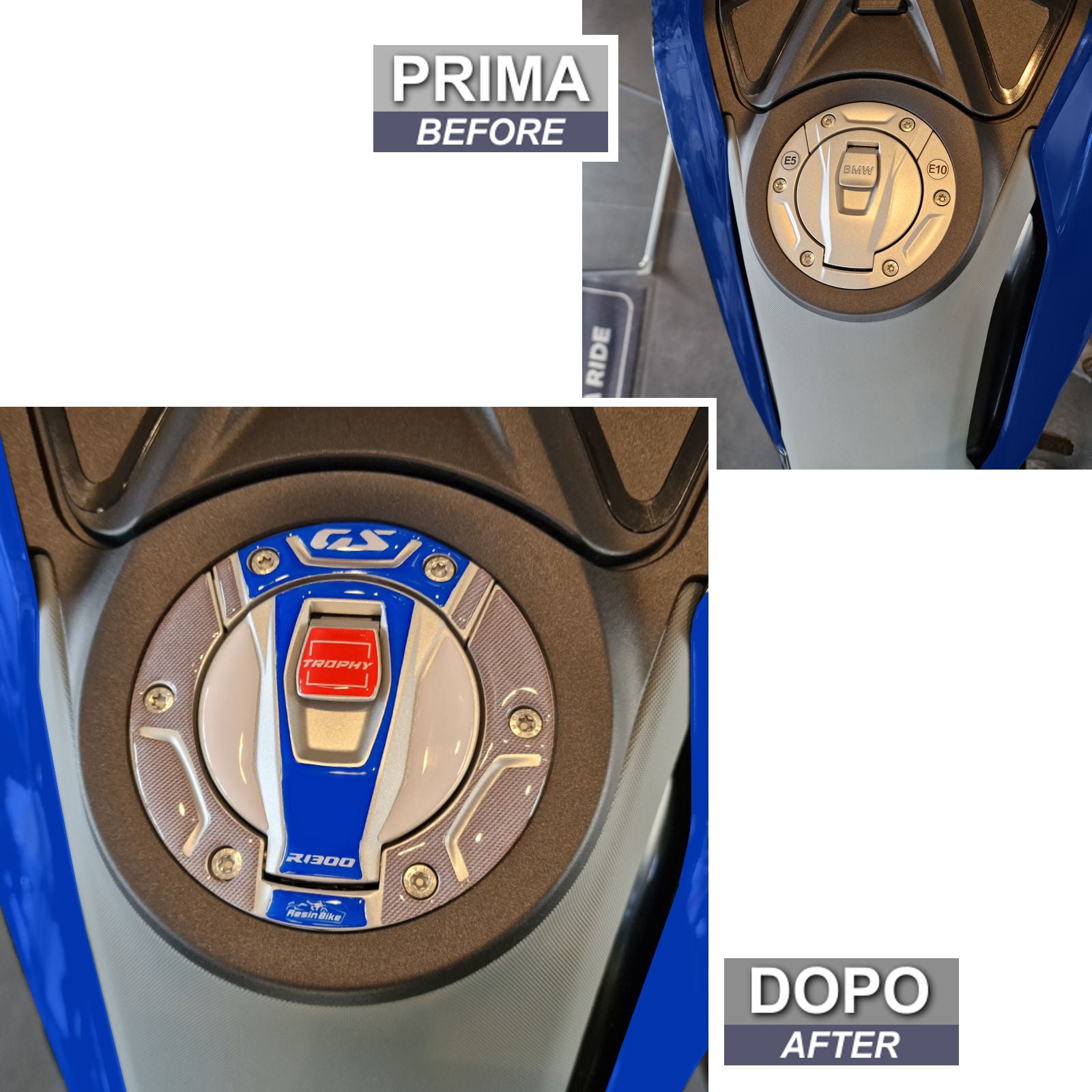 Resin Bike 3D Motorcycle Stickers - Fuel Cap | BMW R 1300 GS 2023>2025 - Pyramid Motorcycle Accessories