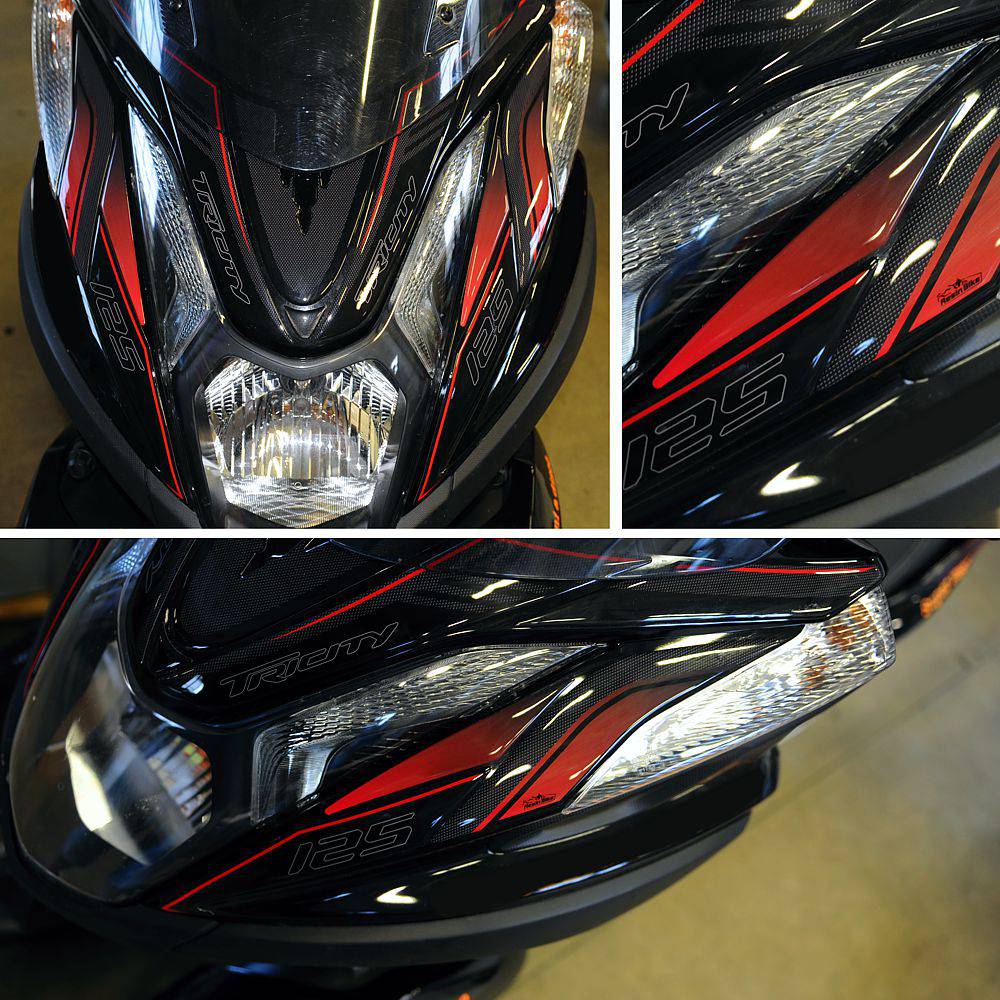 Resin Bike 3D Motorcycle Stickers - Frontal Area | Yamaha Tricity 2017>2020 - Pyramid Motorcycle Accessories