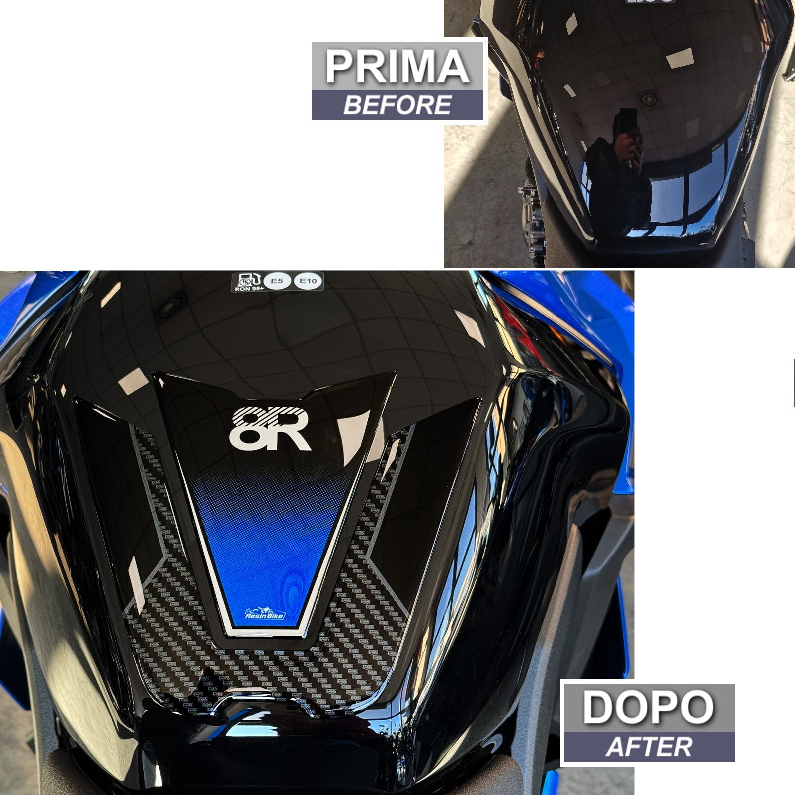 Resin Bike 3D Motorcycle Stickers - Tank Pad | Suzuki GSX-8R 2024>2025 - Pyramid Motorcycle Accessories