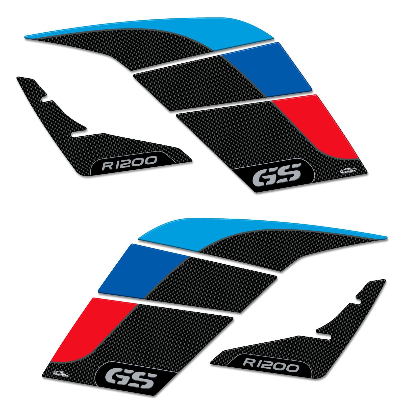 Resin Bike 3D Motorcycle Stickers - Tank Sides | BMW R 1200 GS 2008>2012 RB-B7149418 - Pyramid Motorcycle Accessories
