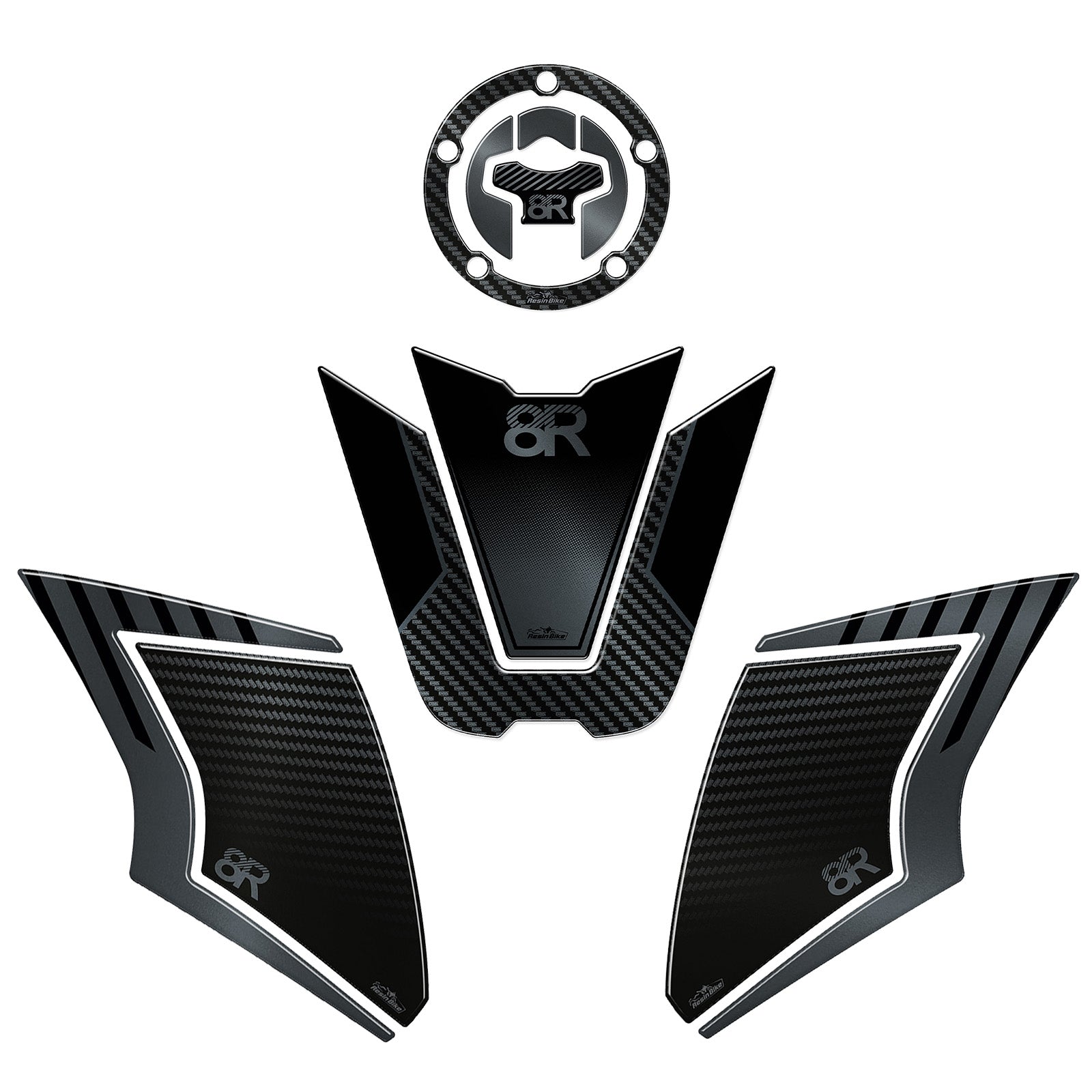 Resin Bike 3D Motorcycle Stickers - Basic Kit | Suzuki GSX-8R 2024>2026 Carbon Look - Pyramid Motorcycle Accessories
