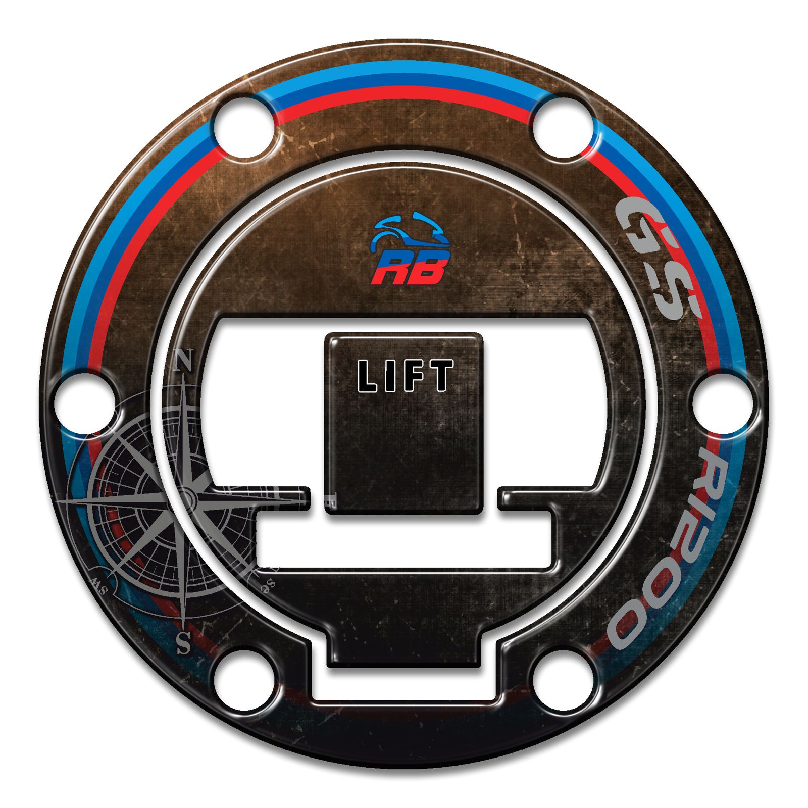 Resin Bike 3D Motorcycle Stickers - Fuel Cap | BMW R 1200 GS 2013>2016 - Pyramid Motorcycle Accessories