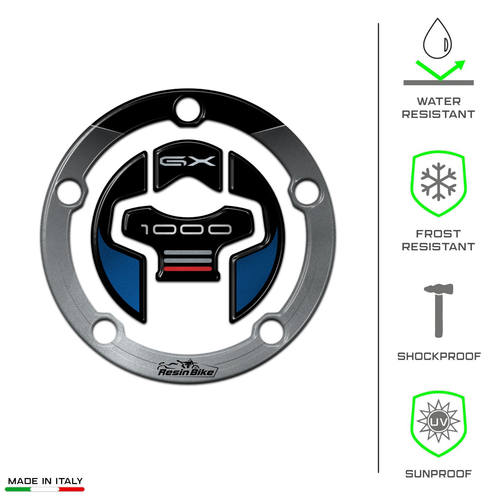 Resin Bike 3D Motorcycle Stickers - Fuel Cap | Suzuki GSX-S1000 GX 2024>2025 - Pyramid Motorcycle Accessories