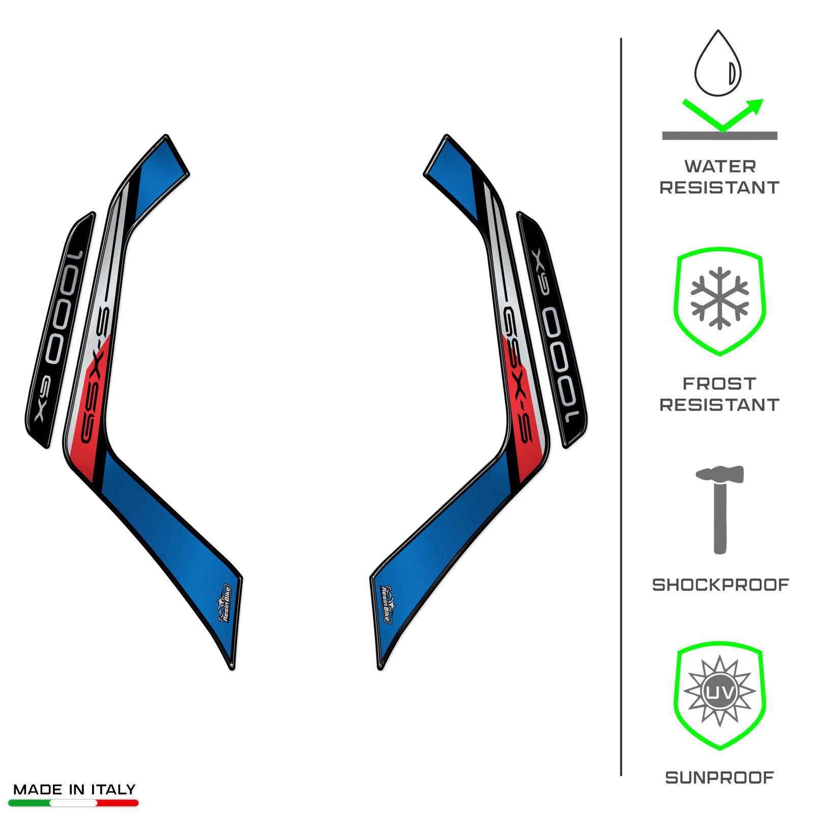 Resin Bike 3D Motorcycle Stickers - Passenger Handles | Suzuki GSX-S1000 GX 2024>2025 RB-1000699100004 - Pyramid Motorcycle Accessories