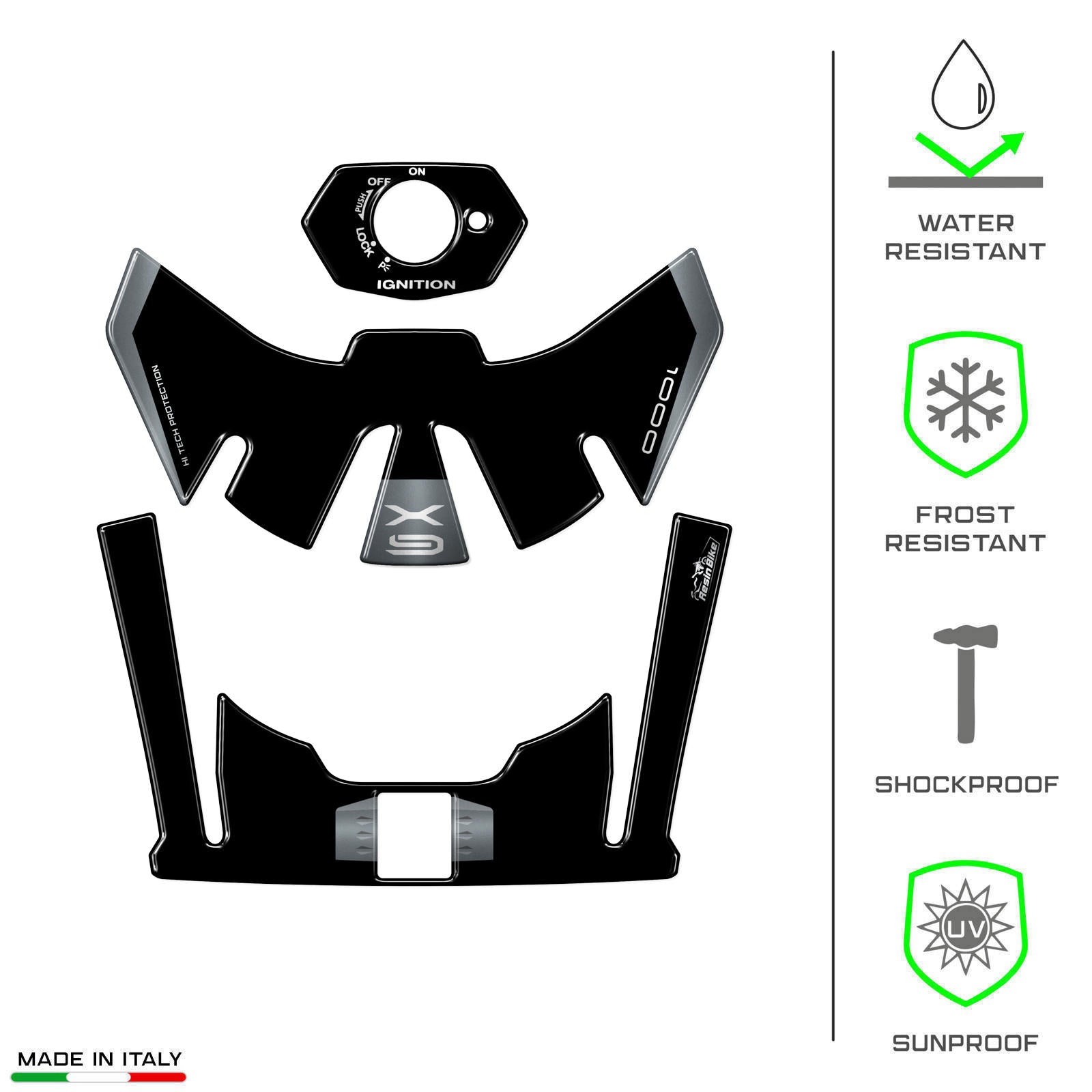 Resin Bike 3D Motorcycle Stickers - Key Area | Suzuki GSX-S1000 GX 2024>2026 - Pyramid Motorcycle Accessories