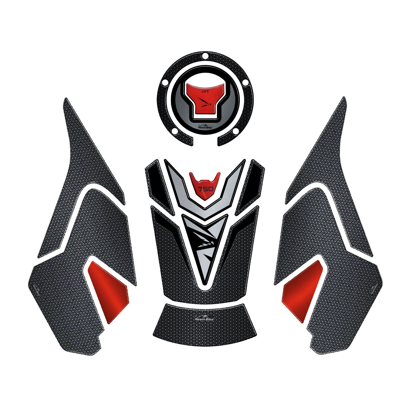 Resin Bike 3D Motorcycle Stickers - Basic Kit | Honda CRF 1000 L Africa Twin 2017>Current RB-BI149541 - Pyramid Motorcycle Accessories