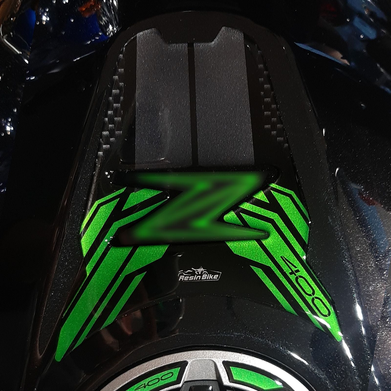 Resin Bike 3D Motorcycle Stickers - Full Kit | Kawasaki Z 400 2019>2023 - Pyramid Motorcycle Accessories