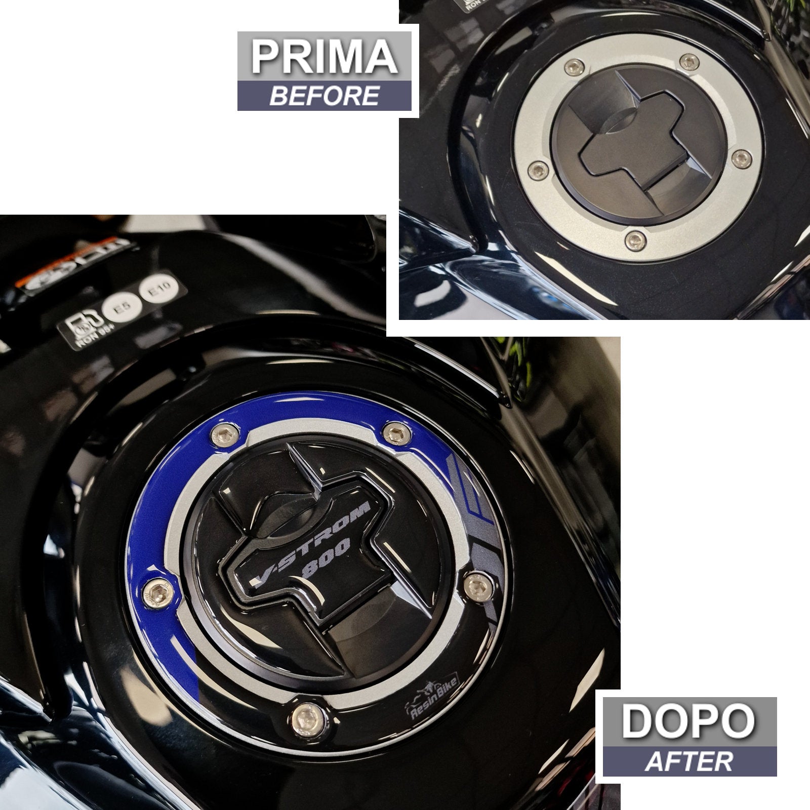 Resin Bike 3D Motorcycle Stickers - Fuel Cap | Suzuki V-Strom 800DE 2023>2024 RB-1000701900004 - Pyramid Motorcycle Accessories