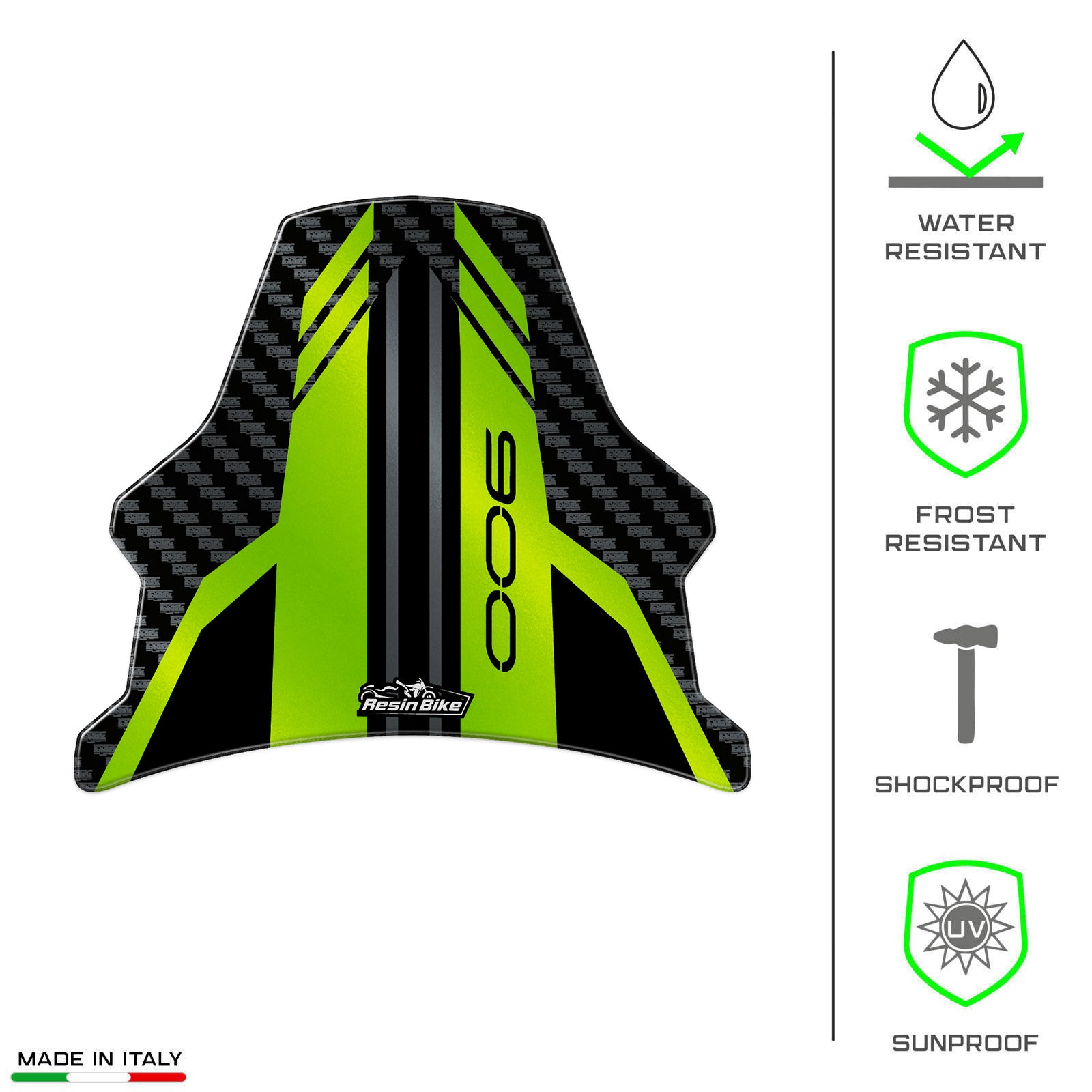 Resin Bike 3D Motorcycle Stickers - Key Area | Kawasaki Z 900 2021>2024 - Pyramid Motorcycle Accessories