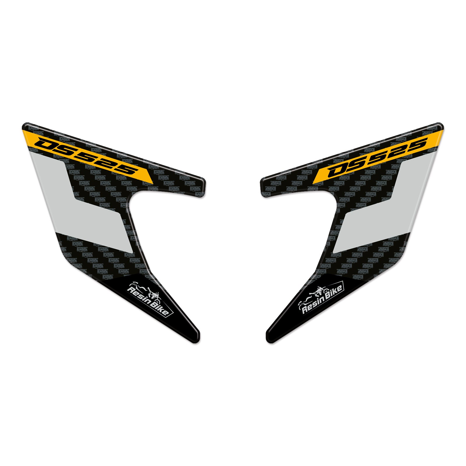 Resin Bike 3D Motorcycle Stickers - Heel Pads | Voge DS525X 2023>2025 RB-1000704800004 - Pyramid Motorcycle Accessories