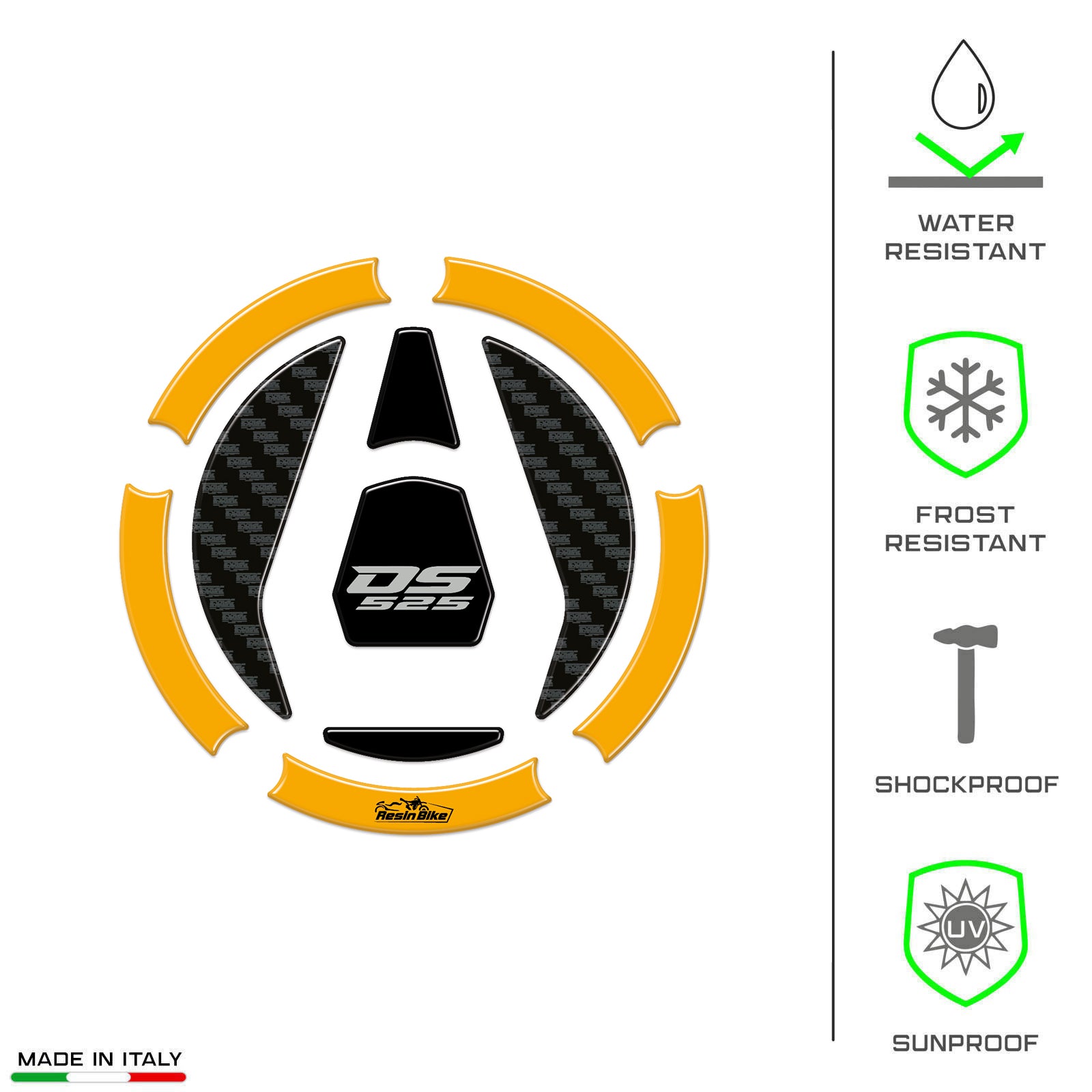 Resin Bike 3D Motorcycle Stickers - Fuel Cap | Voge DS525X 2023>2025 RB-1000704500003 - Pyramid Motorcycle Accessories