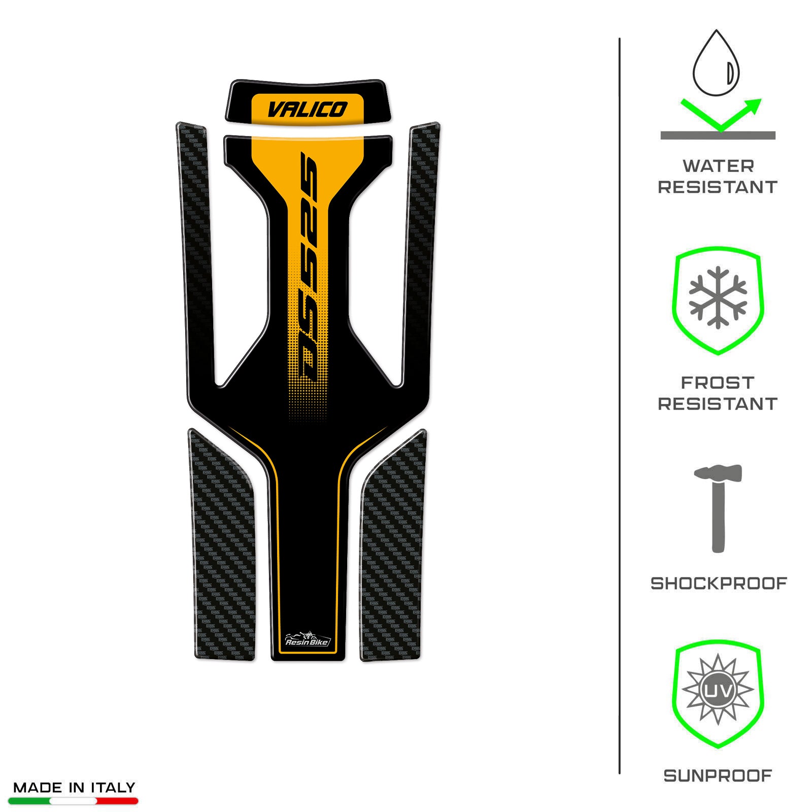 Resin Bike 3D Motorcycle Stickers - Basic Kit | Voge DS525X 2023>2025 RB-1000705000007 - Pyramid Motorcycle Accessories
