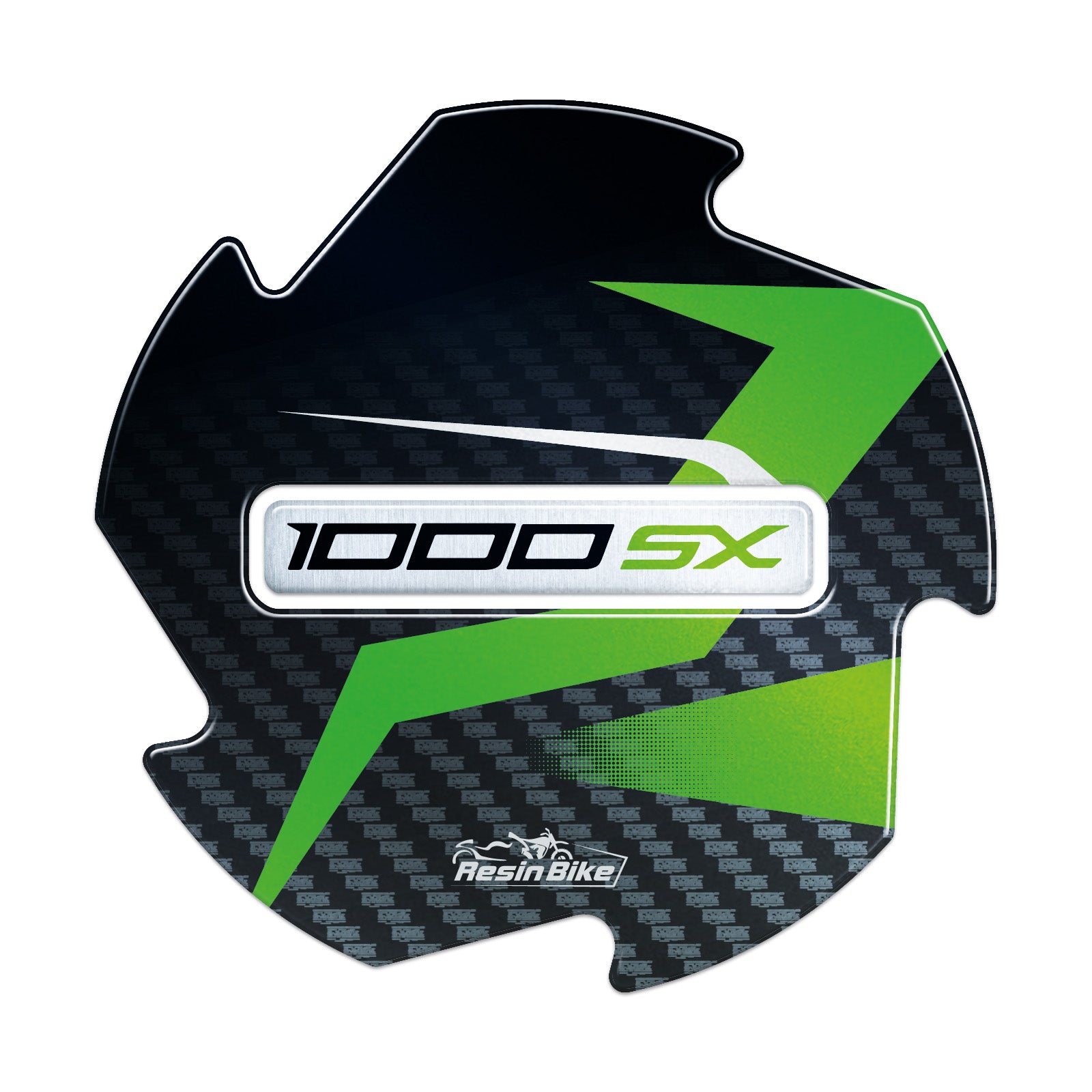 Resin Bike 3D Motorcycle Stickers - Variator Cover | Kawasaki Ninja 1000 SX/SX SE/Tourer 2021>2025 - Pyramid Motorcycle Accessories