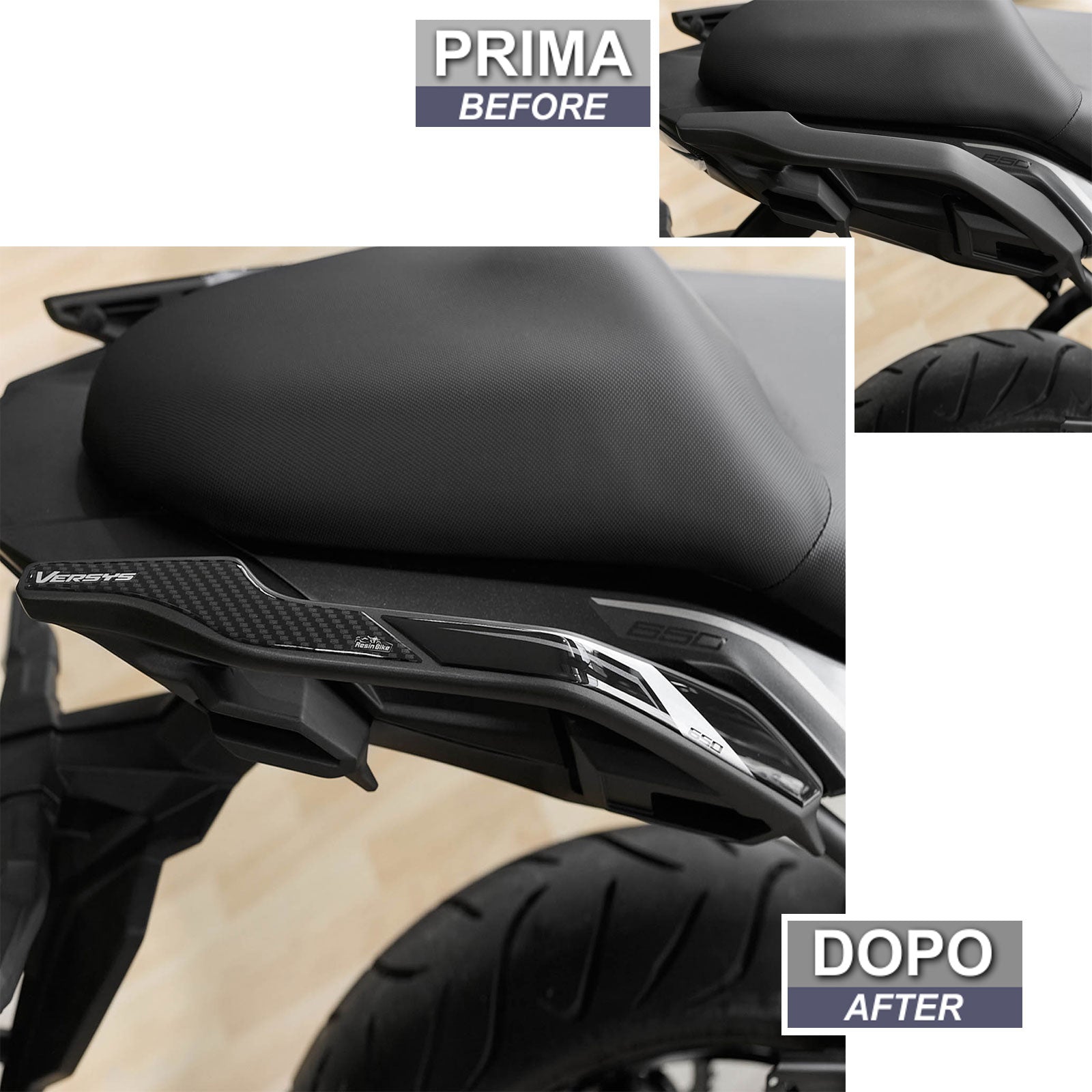 Resin Bike 3D Motorcycle Stickers - Passenger Handles | Kawasaki Versys 650 2022>2026 RB-1000707600007 - Pyramid Motorcycle Accessories