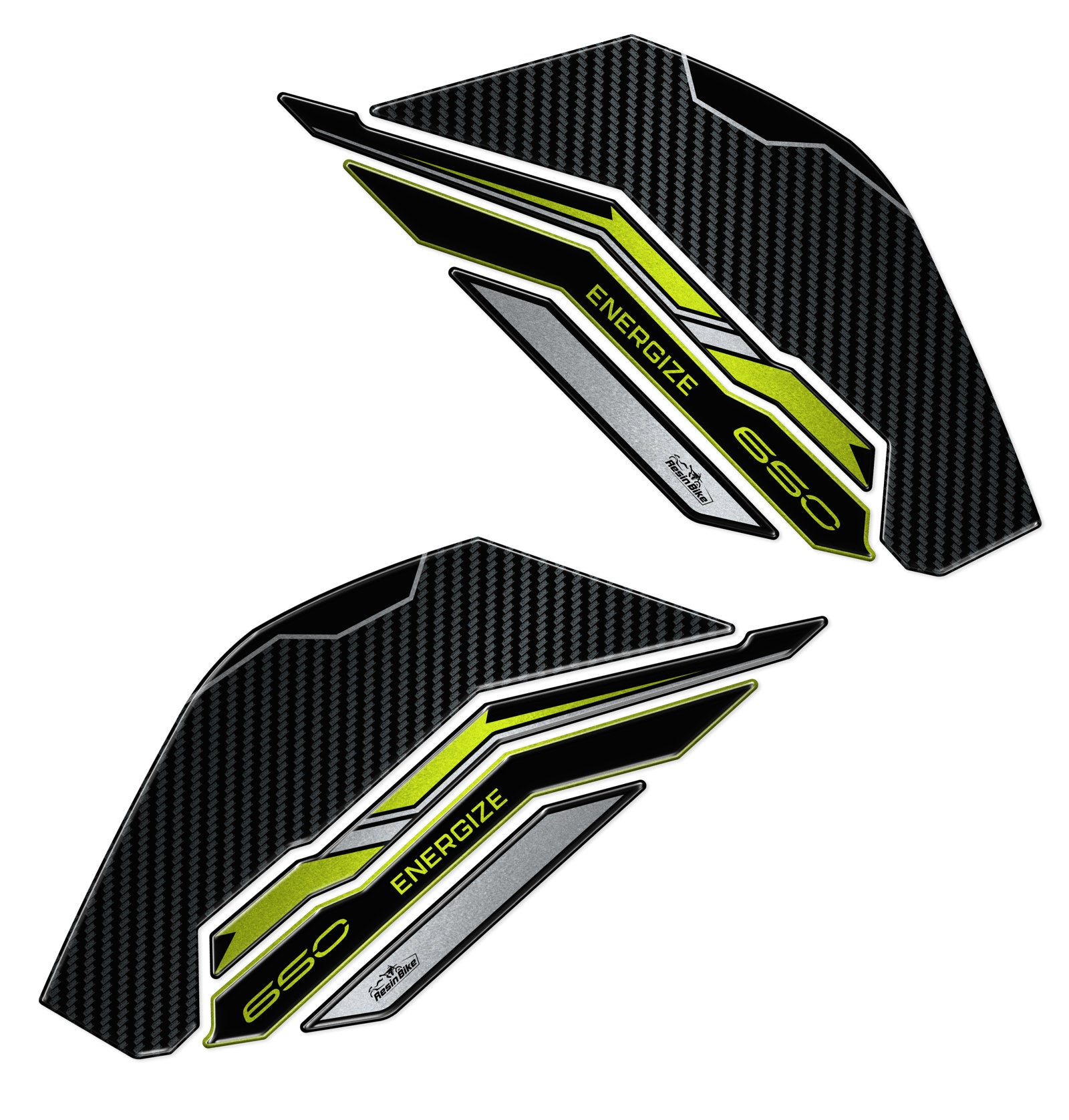 Resin Bike 3D Motorcycle Stickers - Tank Sides | Kawasaki Z 650 2020>2024 - Pyramid Motorcycle Accessories