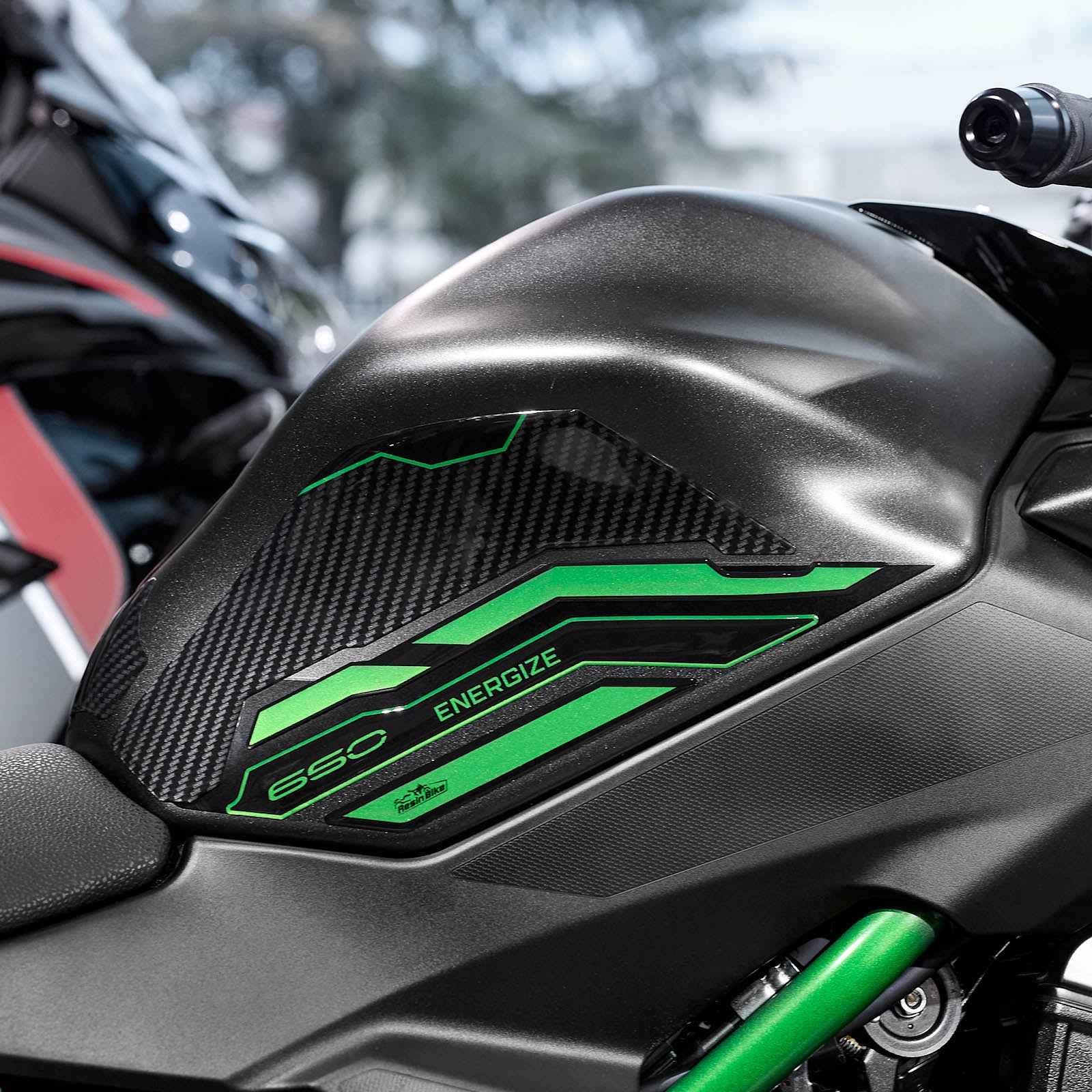 Resin Bike 3D Motorcycle Stickers - Tank Kit | Kawasaki Z 650 2020>2025 - Pyramid Motorcycle Accessories