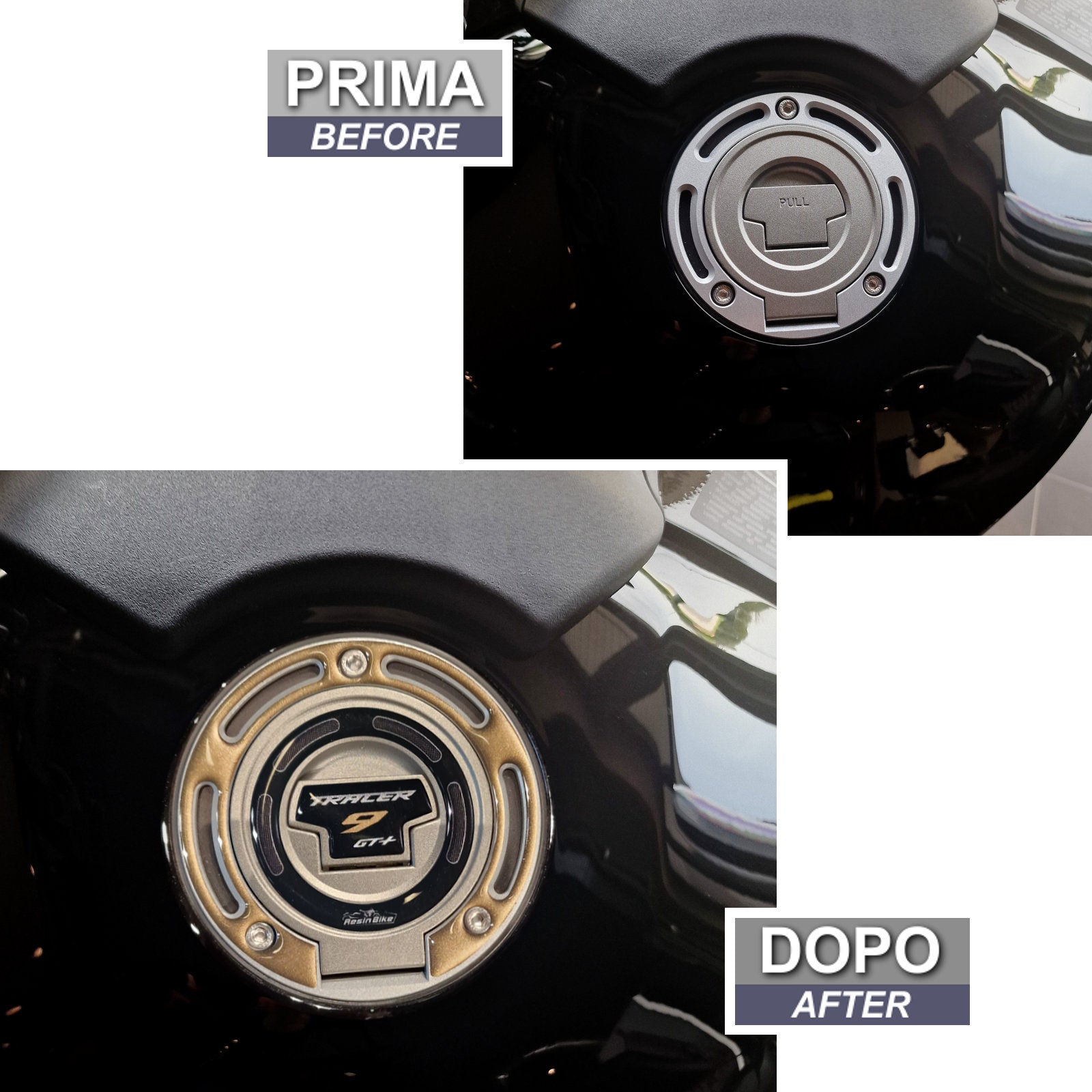 Resin Bike 3D Motorcycle Stickers - Fuel Cap | Yamaha Tracer 9 GT+ 2023>2024 - Pyramid Motorcycle Accessories
