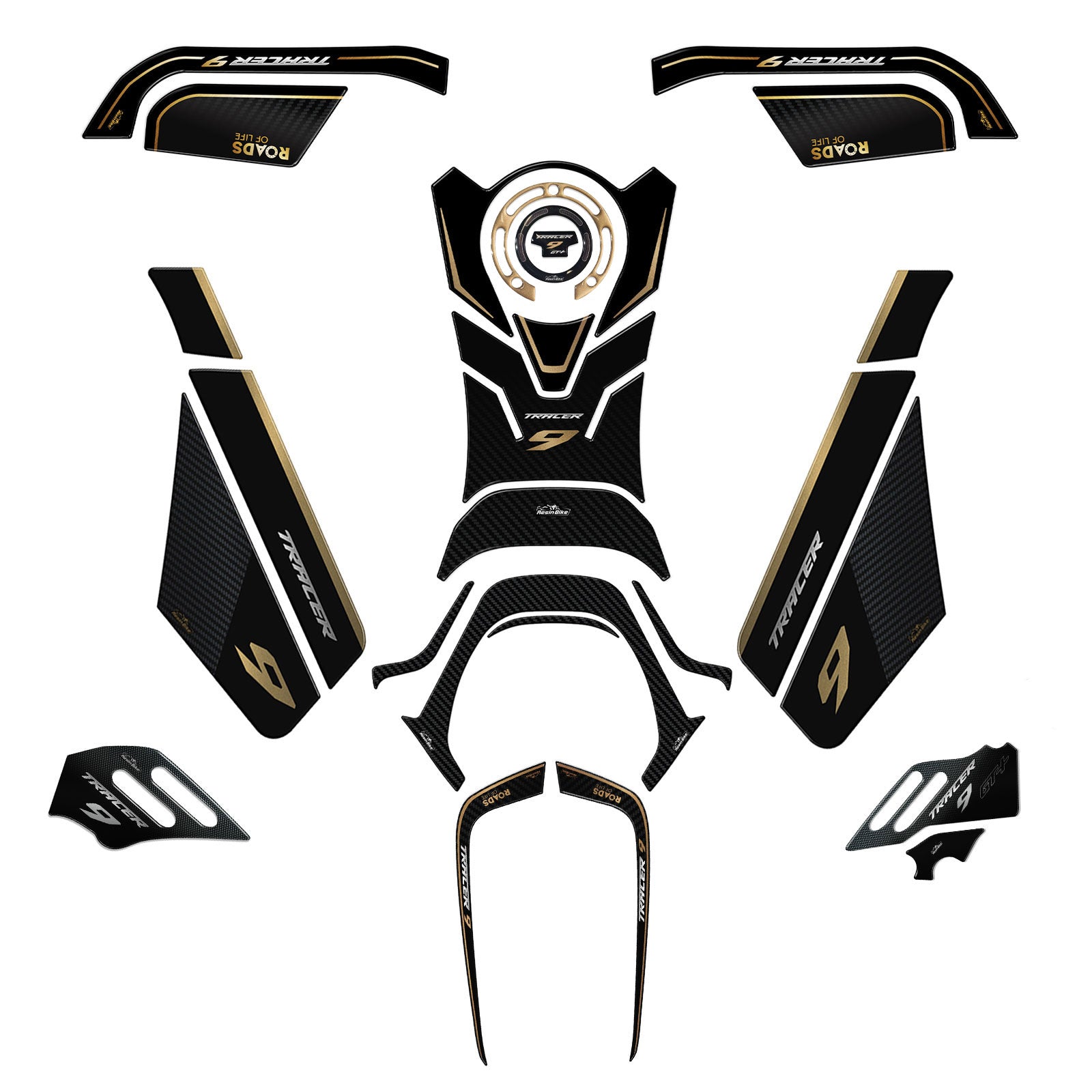 Resin Bike 3D Motorcycle Stickers - Tank Kit | Yamaha Tracer 9 GT+ 2023>2024 - Pyramid Motorcycle Accessories