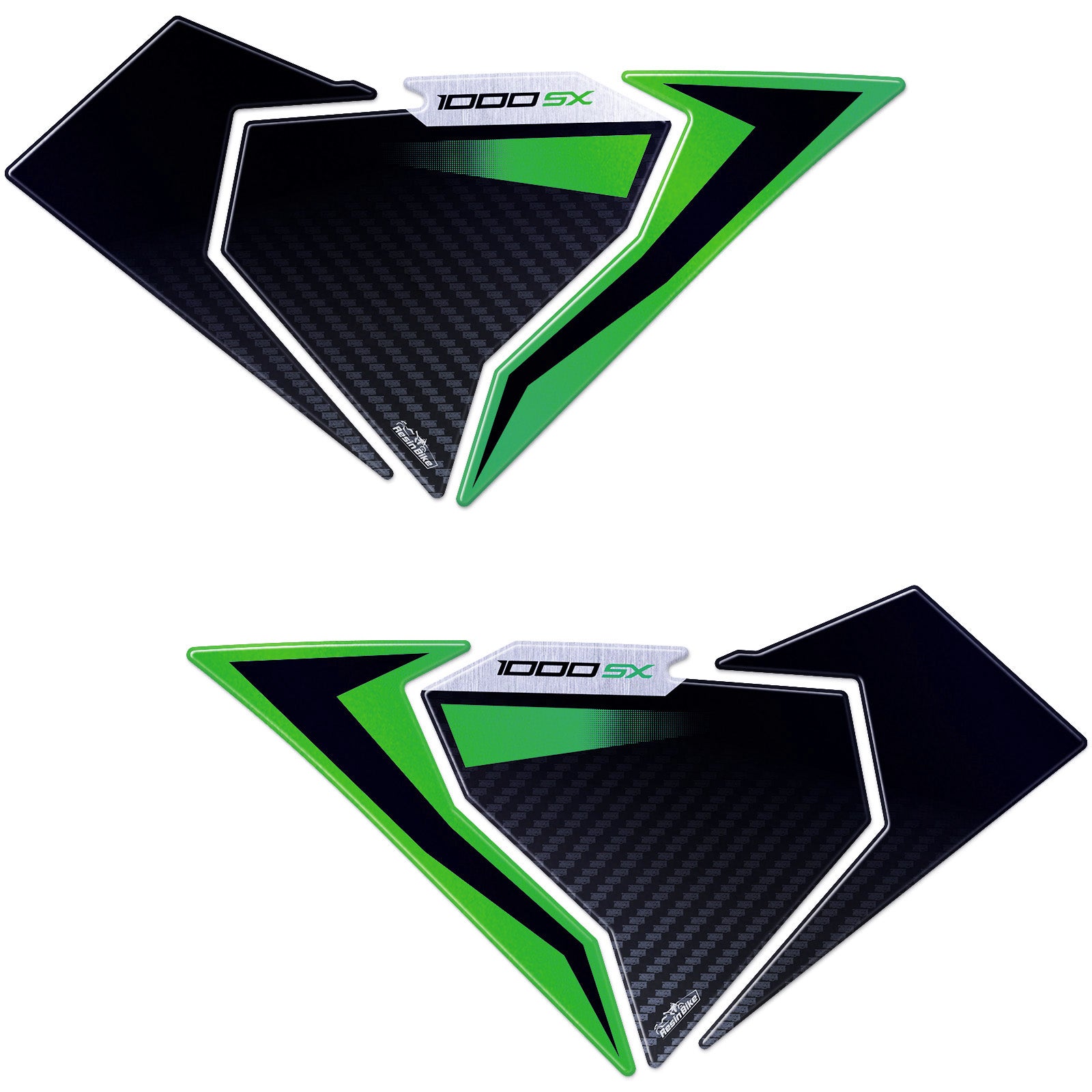 Resin Bike 3D Motorcycle Stickers - Tank Sides | Kawasaki Ninja 1000 SX/SX SE/Tourer 2021>2025 - Pyramid Motorcycle Accessories