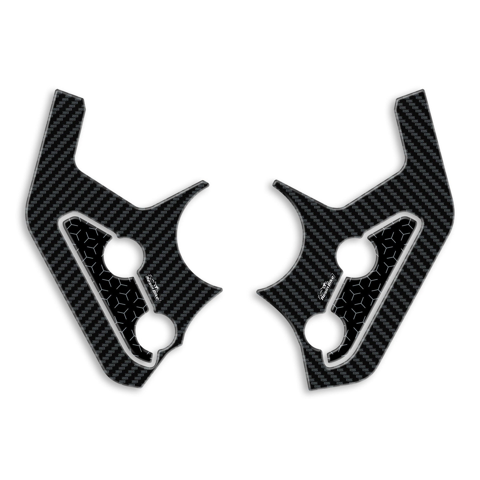 Resin Bike 3D Motorcycle Stickers - Heel Pads | Triumph Tiger 900 GT / GT Pro / Rally Pro 2024>2025 - Pyramid Motorcycle Accessories
