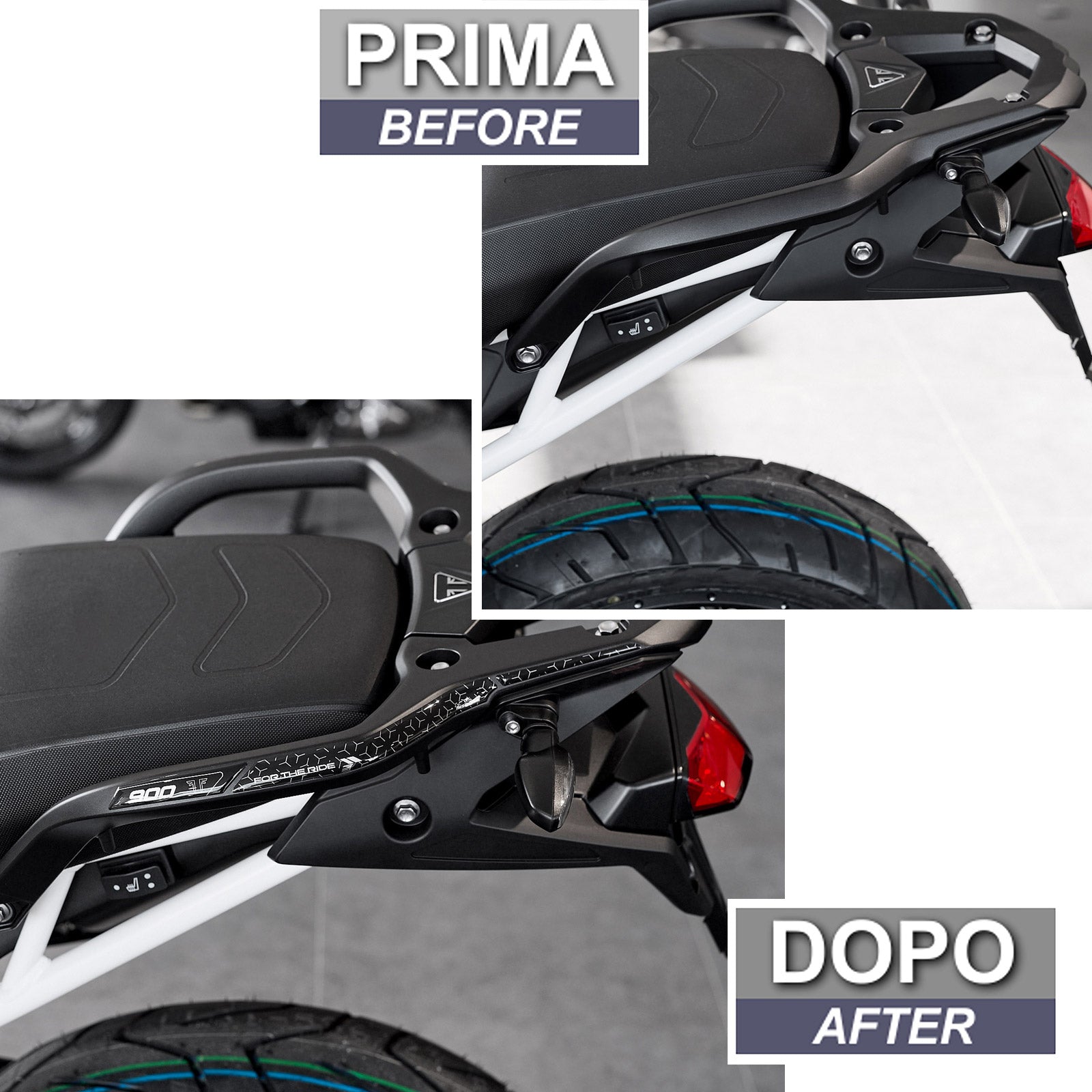 Resin Bike 3D Motorcycle Stickers - Passenger Handles | Triumph Tiger 900 GT / GT Pro / Rally Pro 2024>2025 RB-1000711200002 - Pyramid Motorcycle Accessories