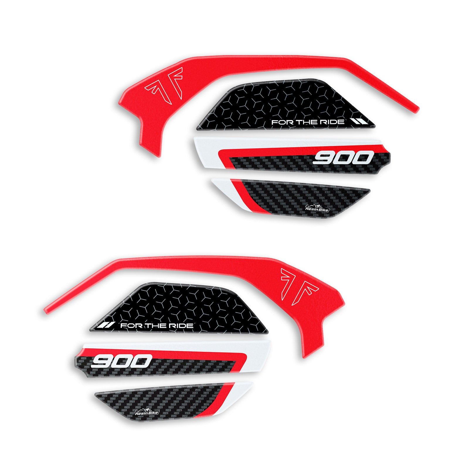 Resin Bike 3D Motorcycle Stickers - Handguards | Triumph Tiger 900 GT/GT Pro/Rally Pro 2024>2025 - Pyramid Motorcycle Accessories