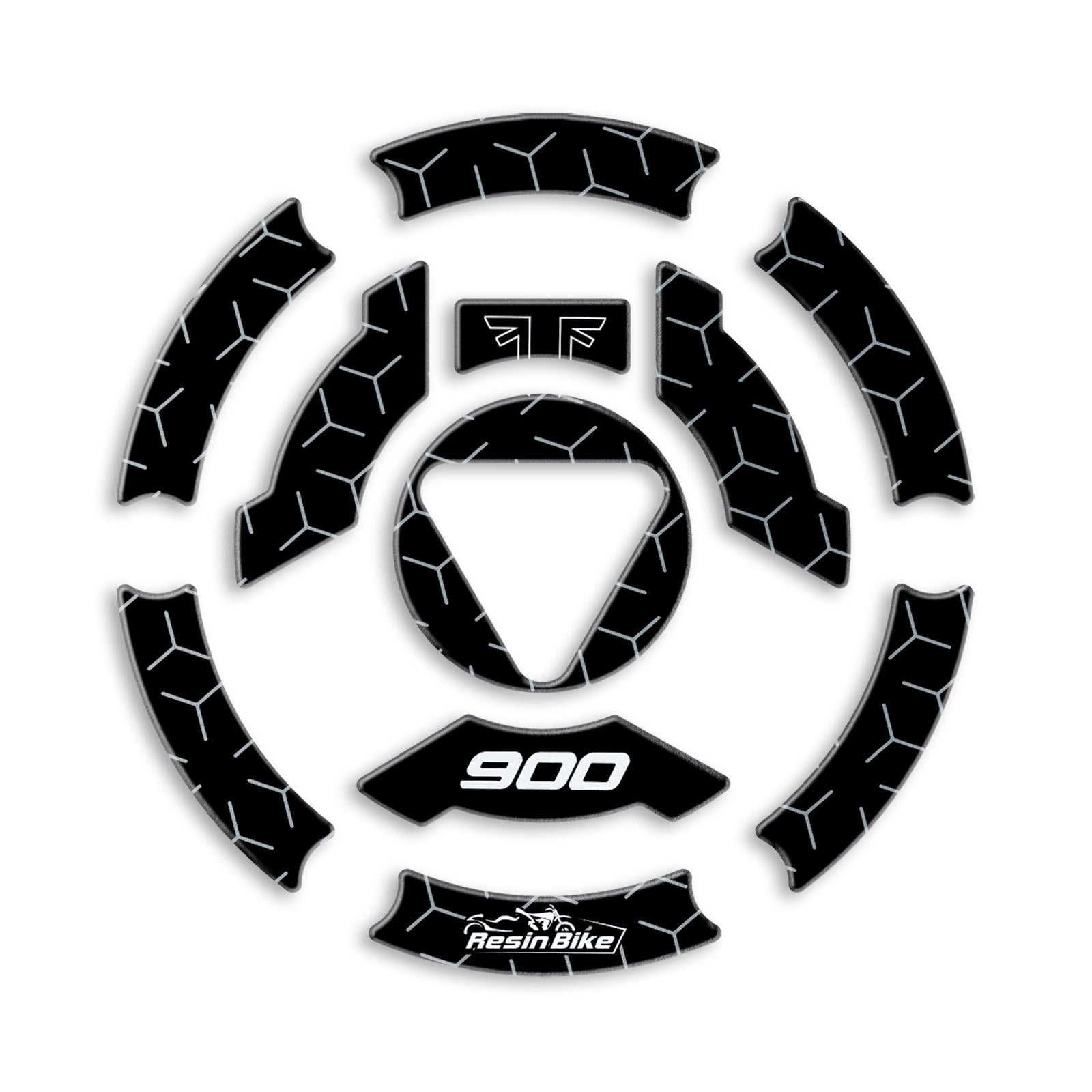 Resin Bike 3D Motorcycle Stickers - Fuel Cap | Triumph Tiger 900 GT / GT Pro / Rally Pro 2024>2025 - Pyramid Motorcycle Accessories