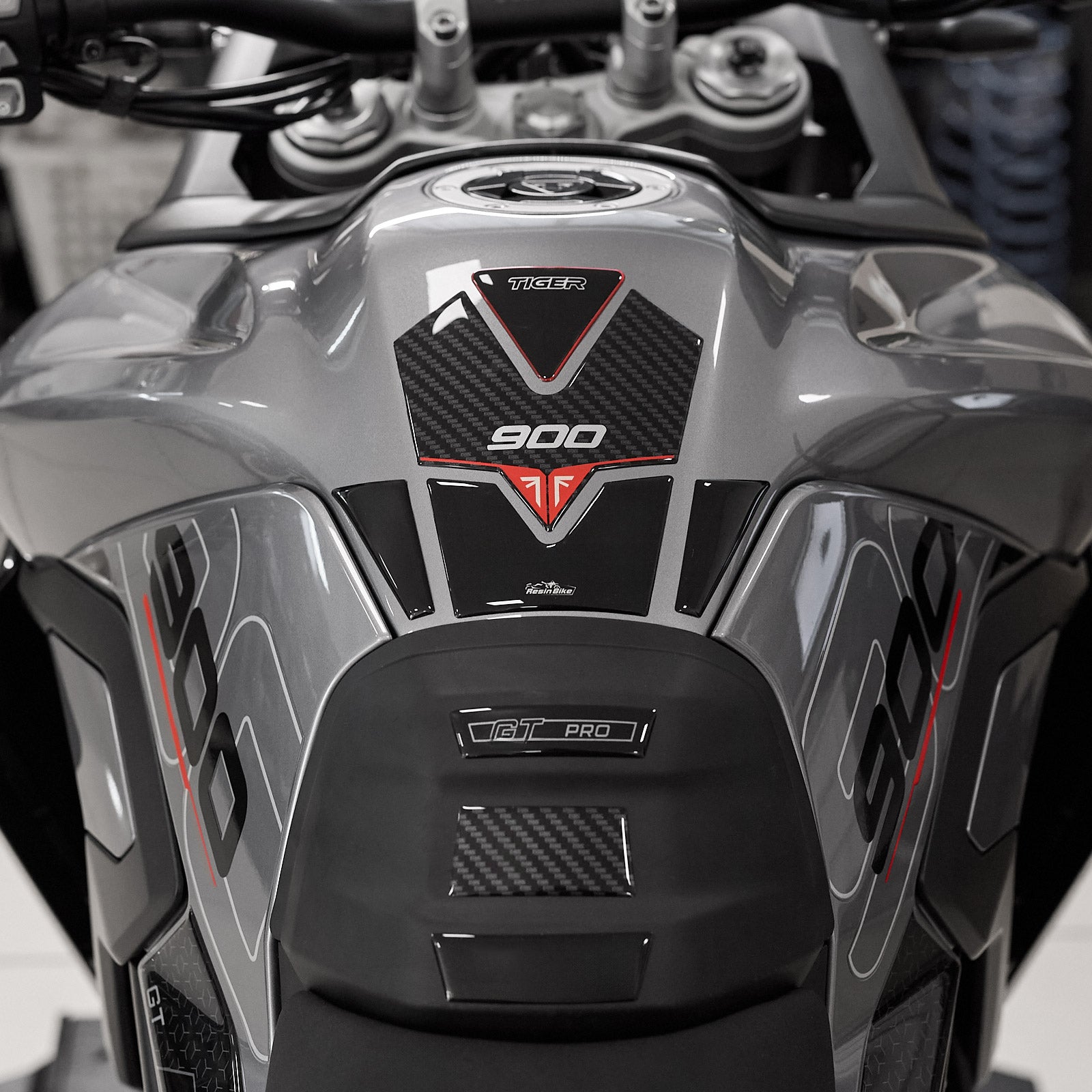 Resin Bike 3D Motorcycle Stickers - Tank Kit | Triumph Tiger 900 GT/GT Pro 2024>2025 - Pyramid Motorcycle Accessories