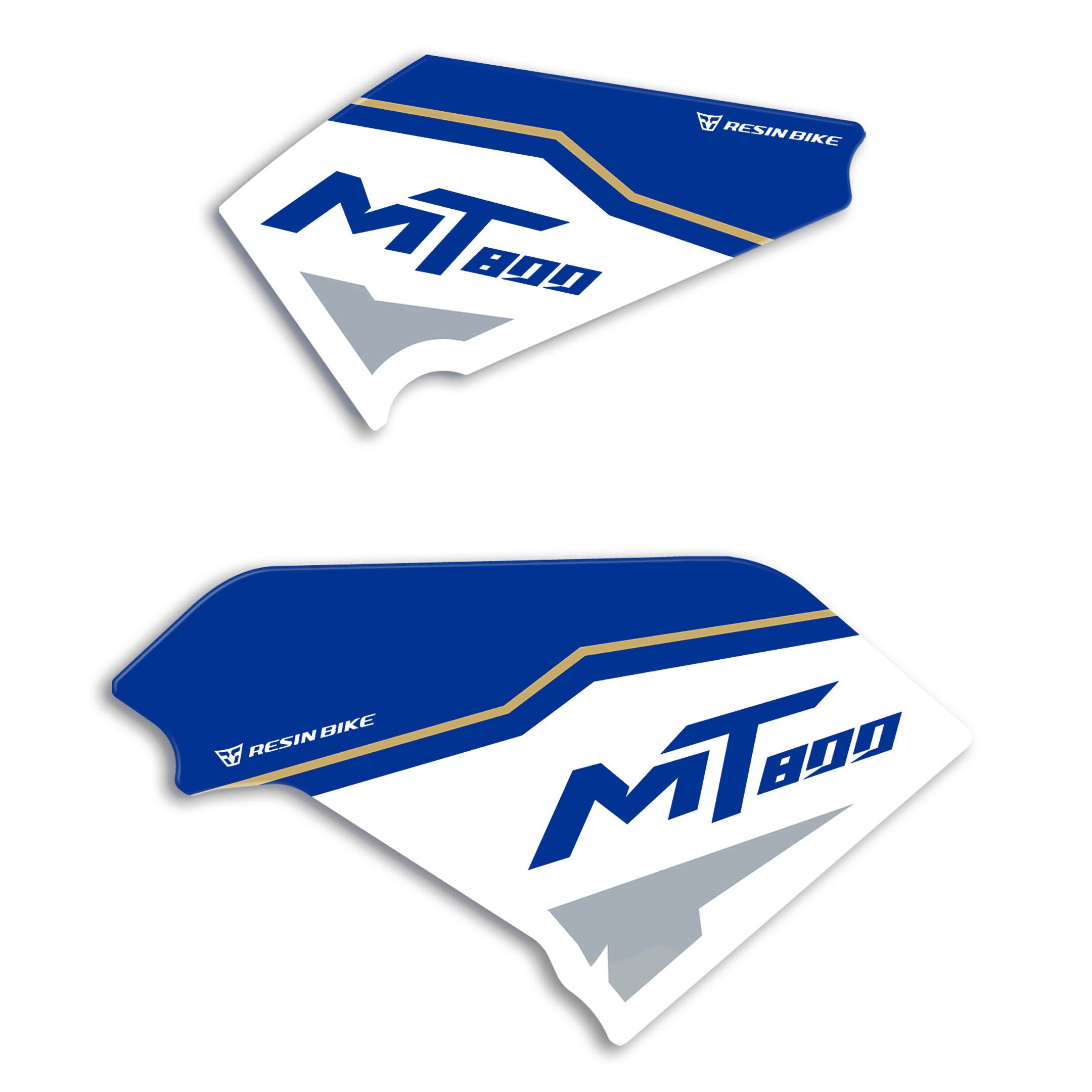 Resin Bike 3D Motorcycle Stickers - Heel Pads | CFMoto 800MT Explore 2023>2025 - Pyramid Motorcycle Accessories