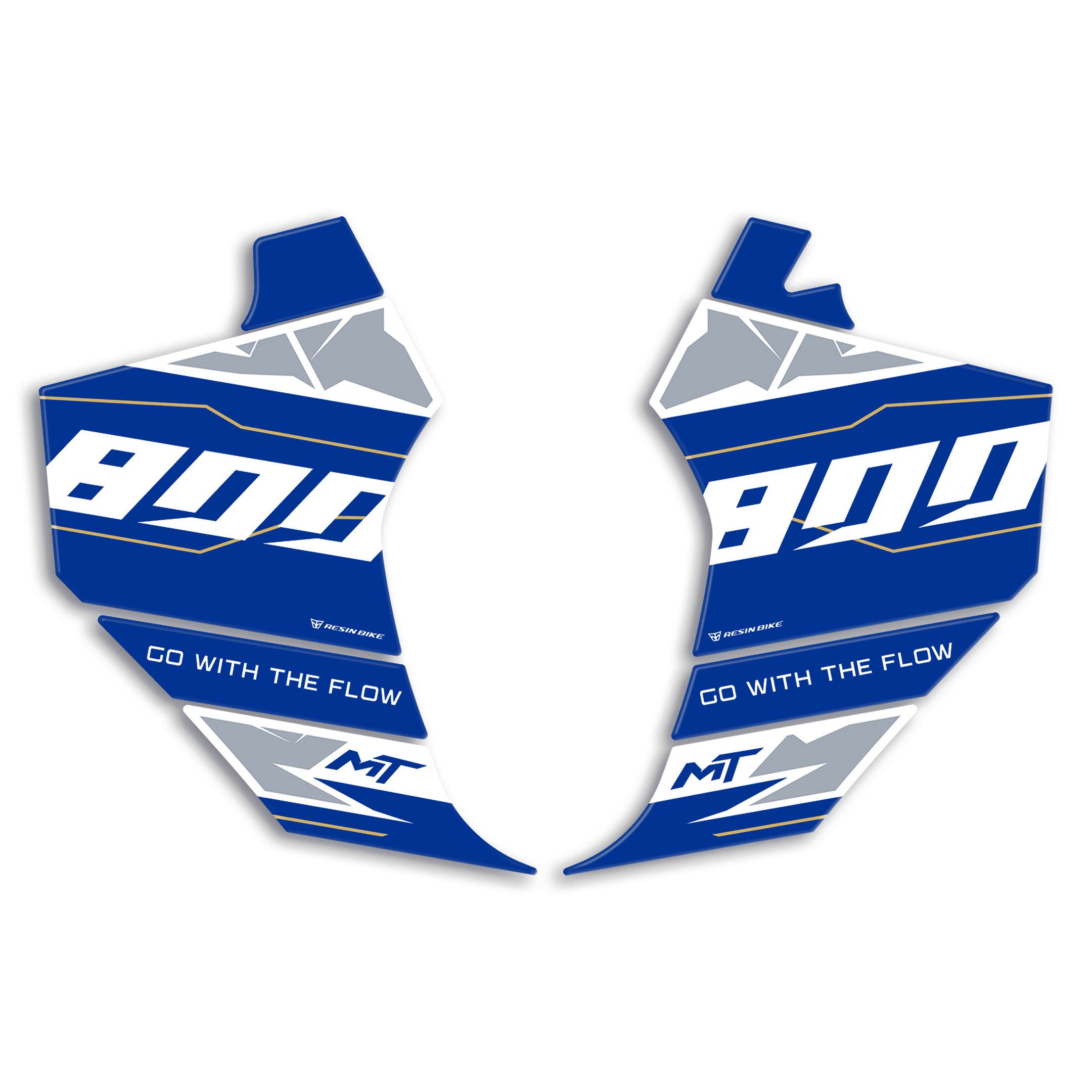 Resin Bike 3D Motorcycle Stickers - Tank Sides | CFMoto 800MT Explore 2023>2025 - Pyramid Motorcycle Accessories