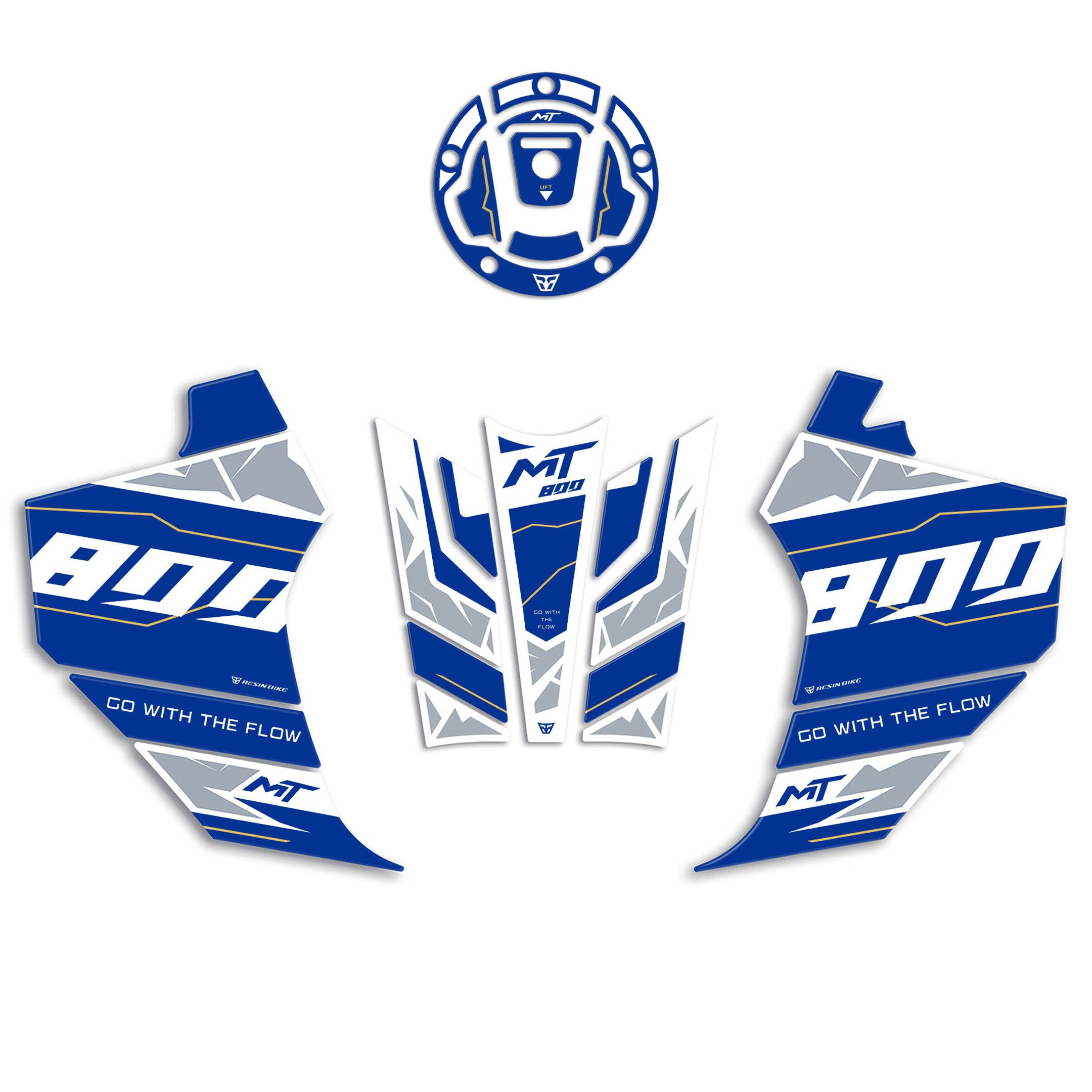 Resin Bike 3D Motorcycle Stickers - Basic Kit | CFMoto 800MT Explore 2023>2025 - Pyramid Motorcycle Accessories