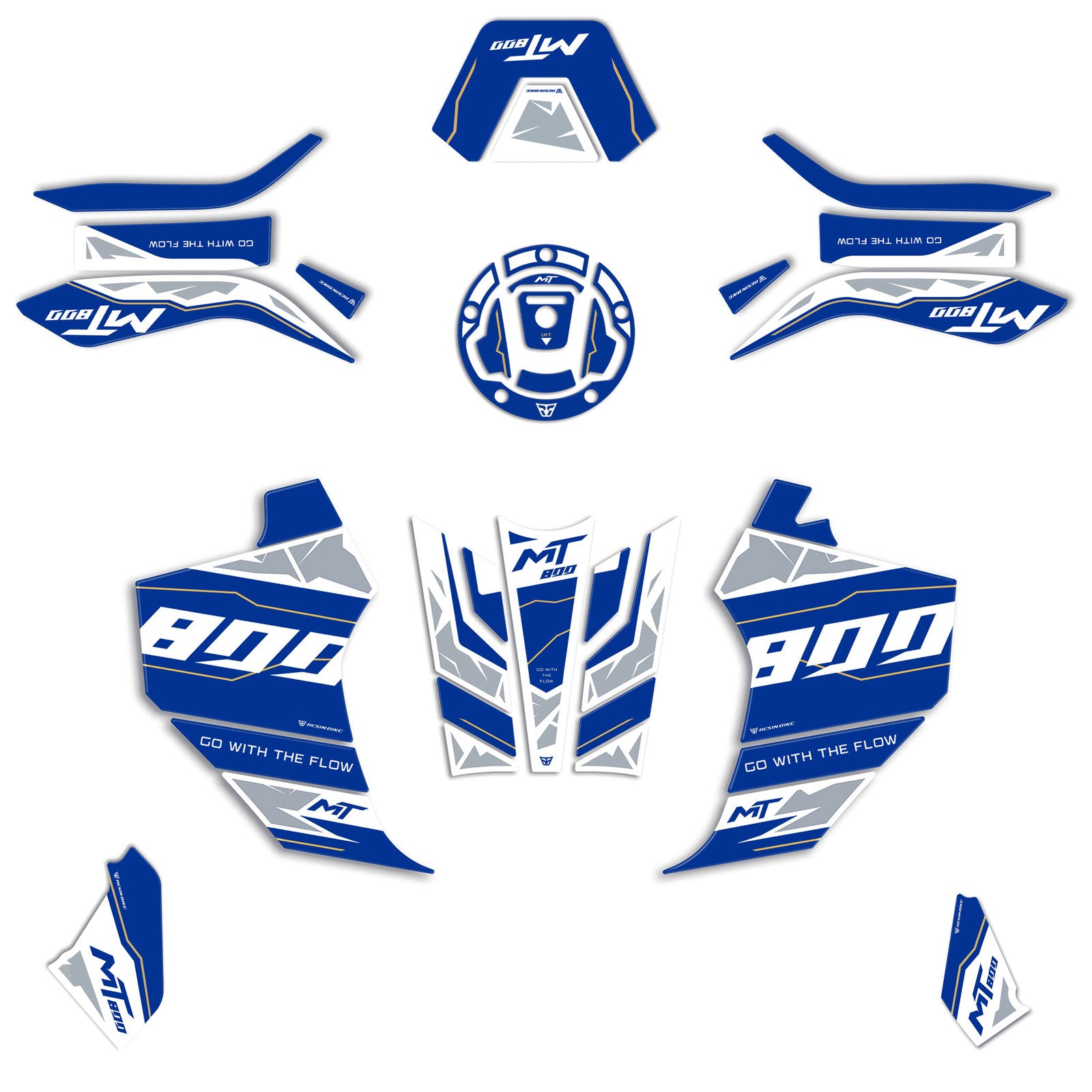Resin Bike 3D Motorcycle Stickers - Full Kit | CFMoto 800MT Explore 2023>2025 RB-1000714800001 - Pyramid Motorcycle Accessories