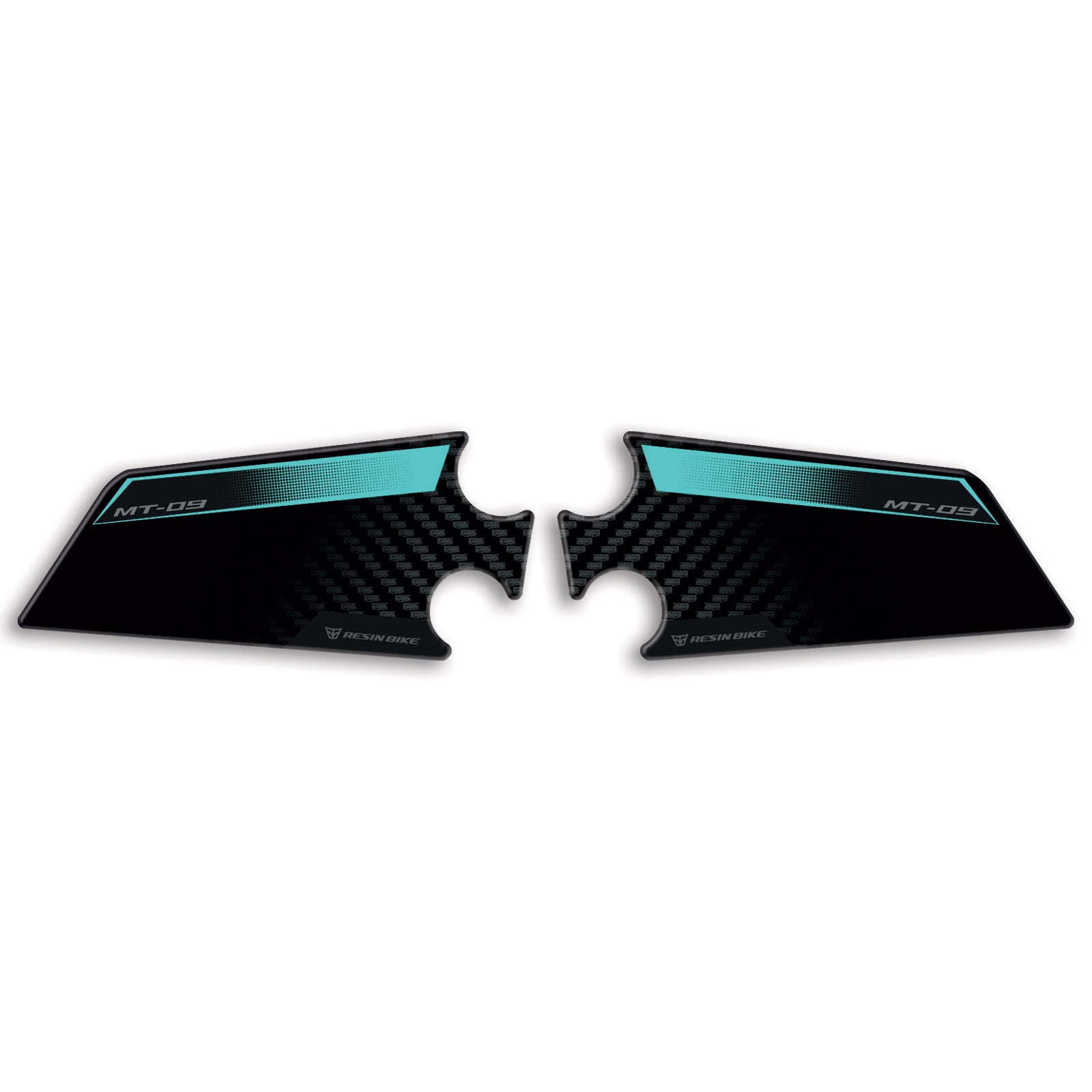 Resin Bike 3D Motorcycle Stickers - Heel Pads | Yamaha MT-09 2024>2025 - Pyramid Motorcycle Accessories